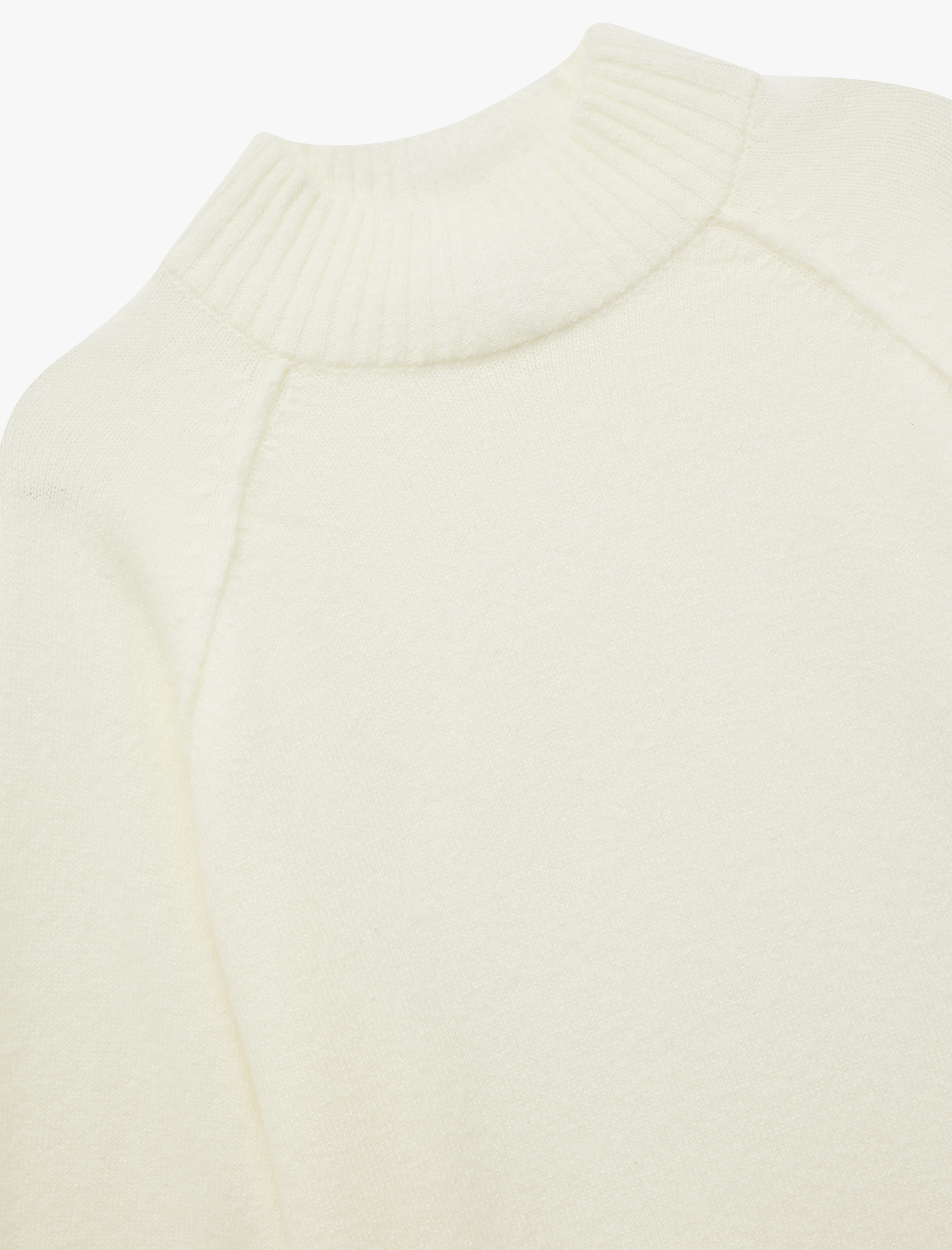   Dik Yaka Dikiş Detaylı Uzun Kollu Basic Triko Kazak