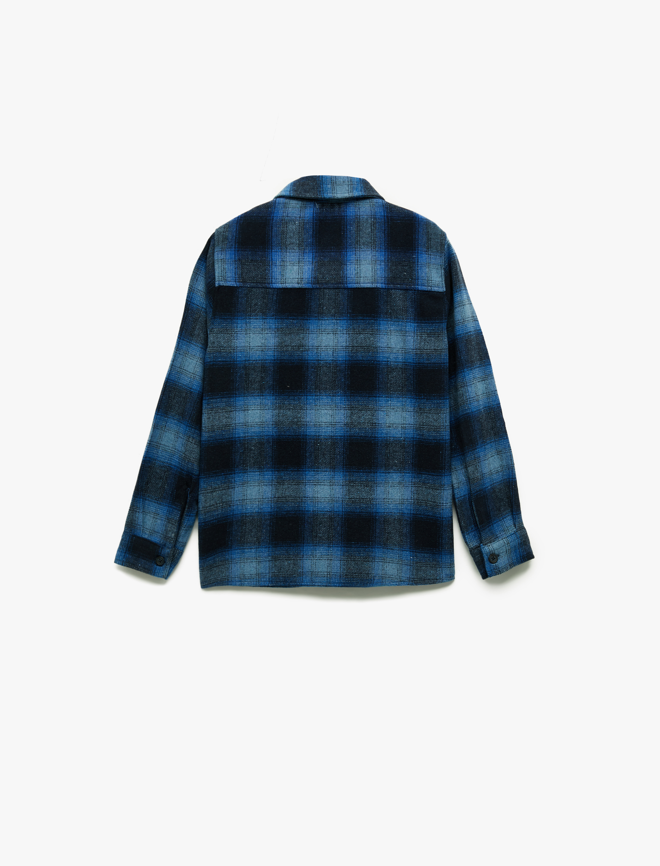  Erkek Çocuk Uzun Kollu Tek Cepli Klasik Yaka Ekoseli Gömlek