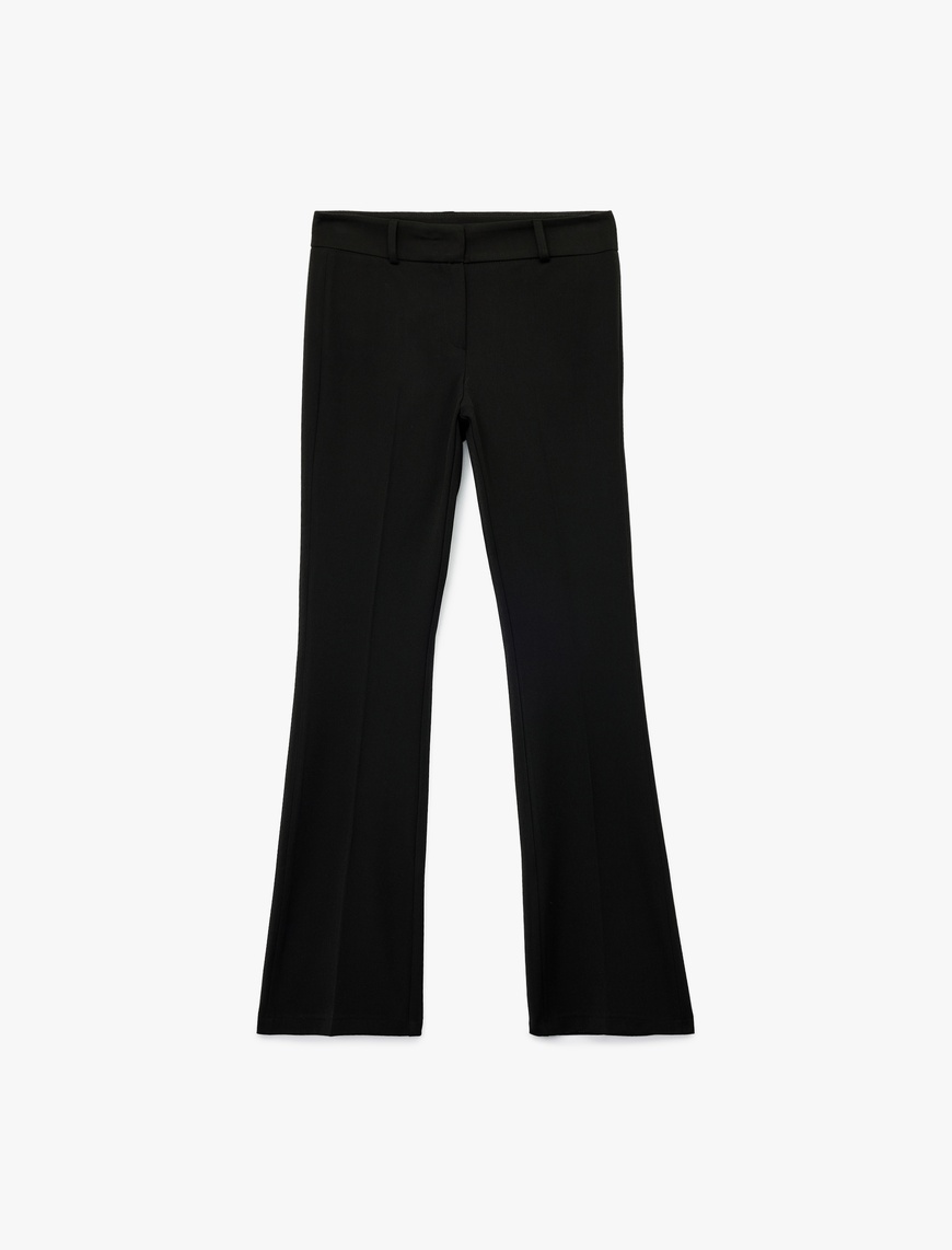   Slim Fit İspanyol Paça Kumaş Pantolon