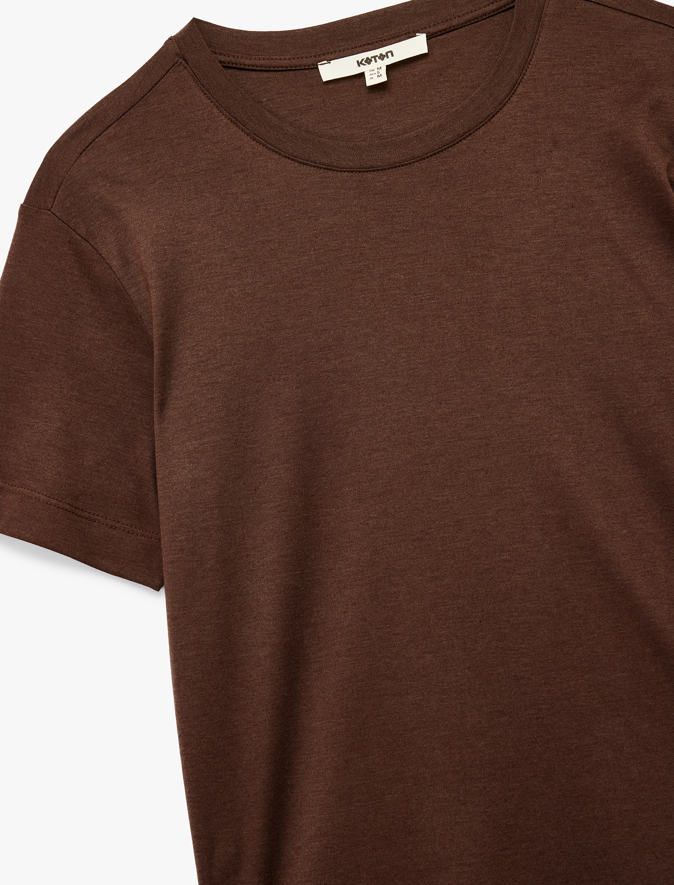   Pamuk Modal Karışımlı Slim Fit Kısa Kollu Bisiklet Yaka Basic Tişört