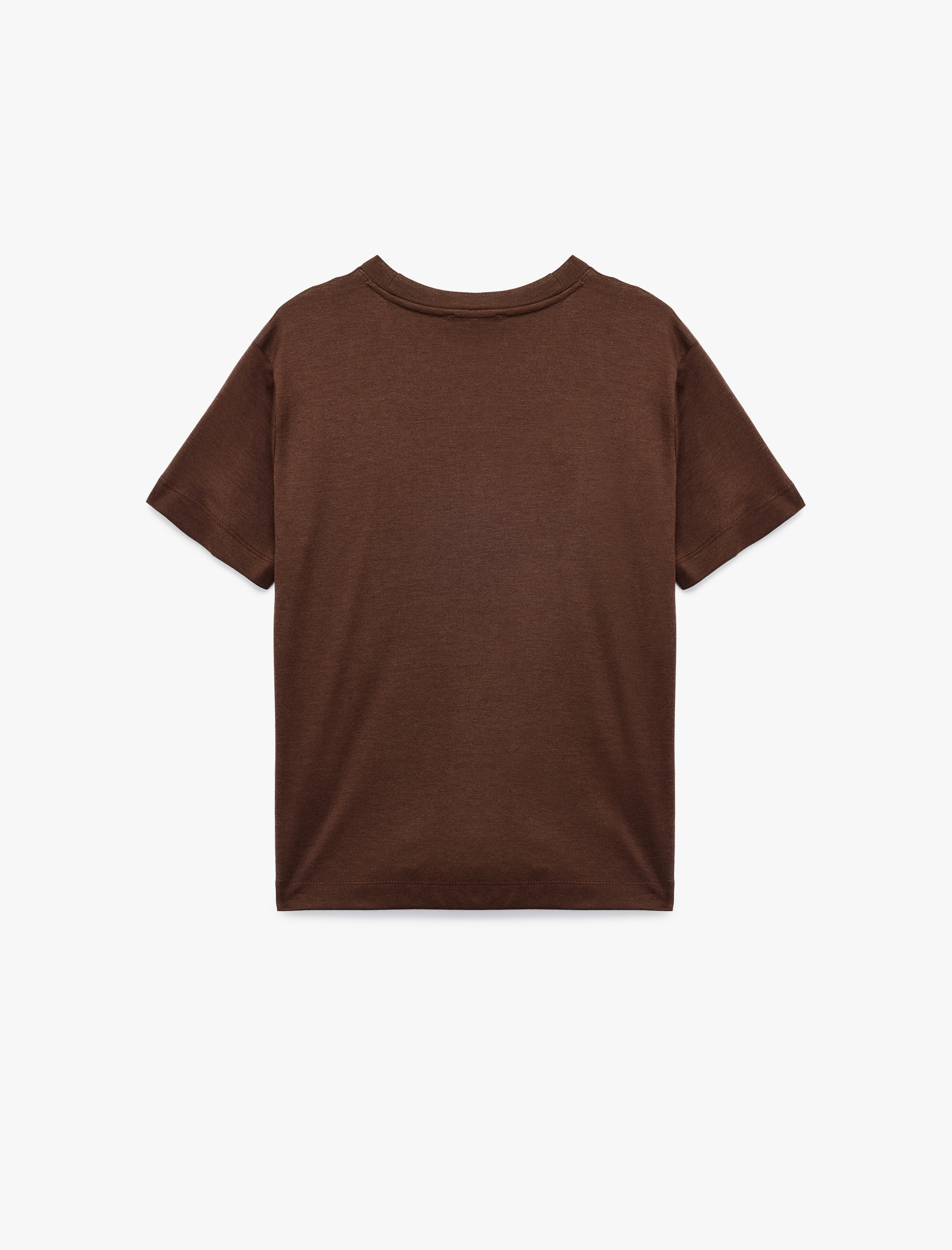   Pamuk Modal Karışımlı Slim Fit Kısa Kollu Bisiklet Yaka Basic Tişört