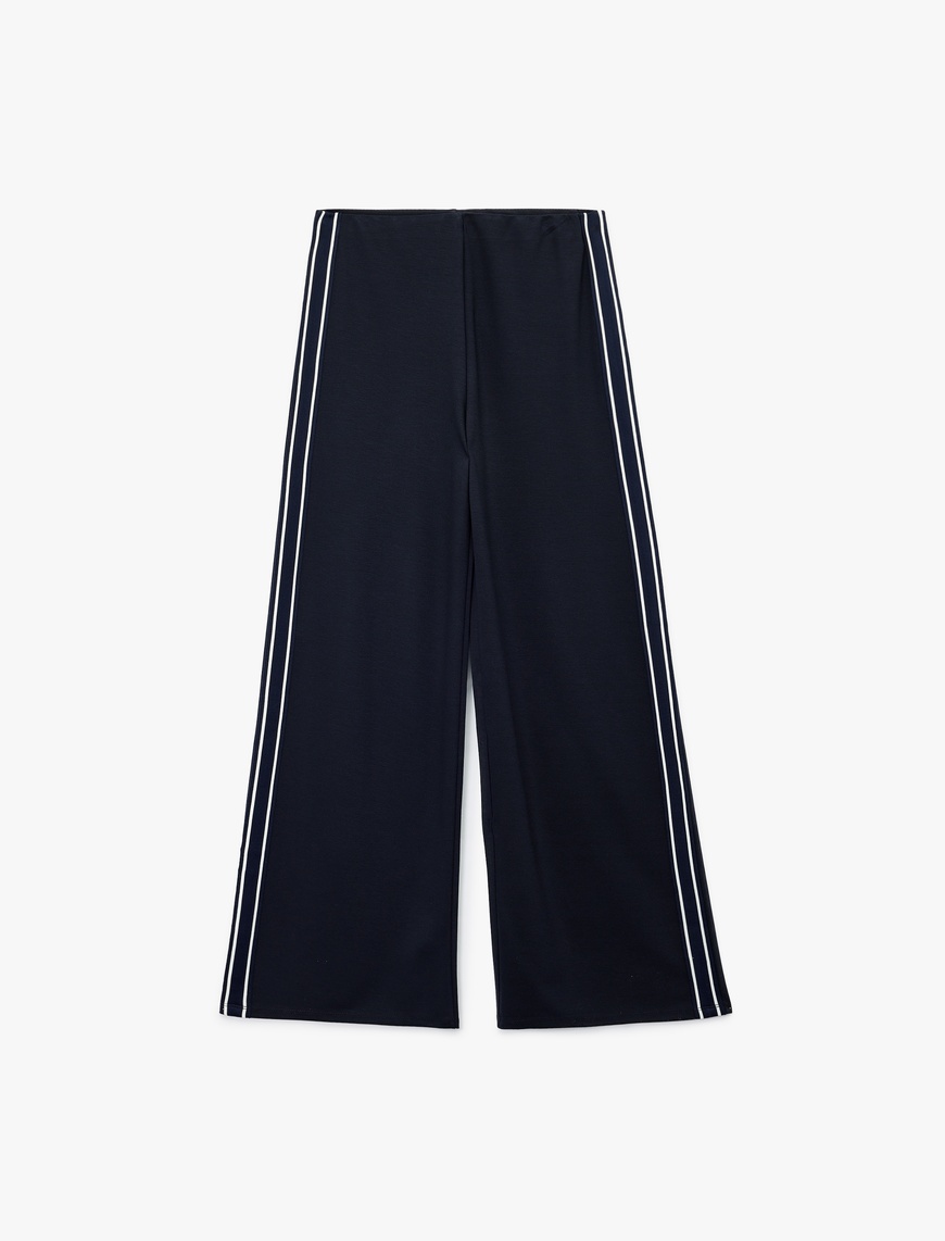   Yanları Şerit Detaylı Geniş Paça Baggy Pantolon
