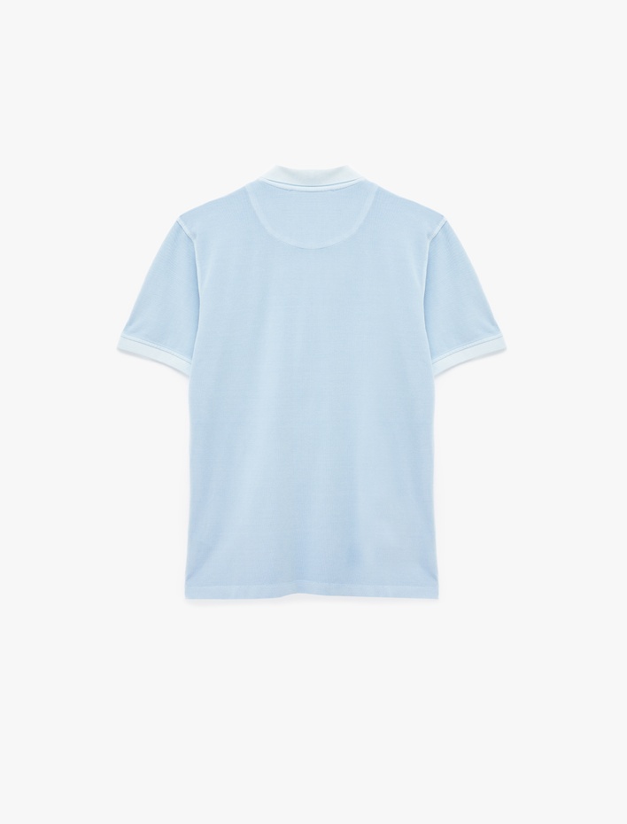  Regular Fit Nakışlı Kısa Kollu Pamuklu Polo Yaka Tişört