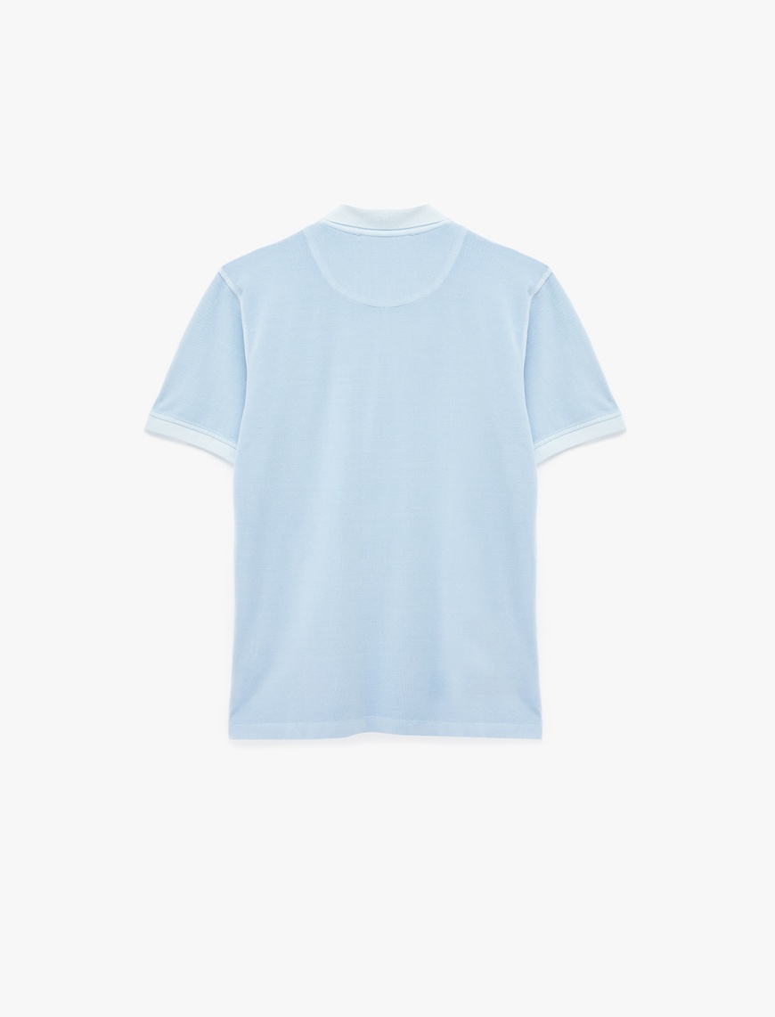   Regular Fit Nakışlı Kısa Kollu Pamuklu Polo Yaka Tişört