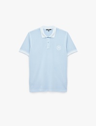 Regular Fit Nakışlı Kısa Kollu Pamuklu Polo Yaka Tişört