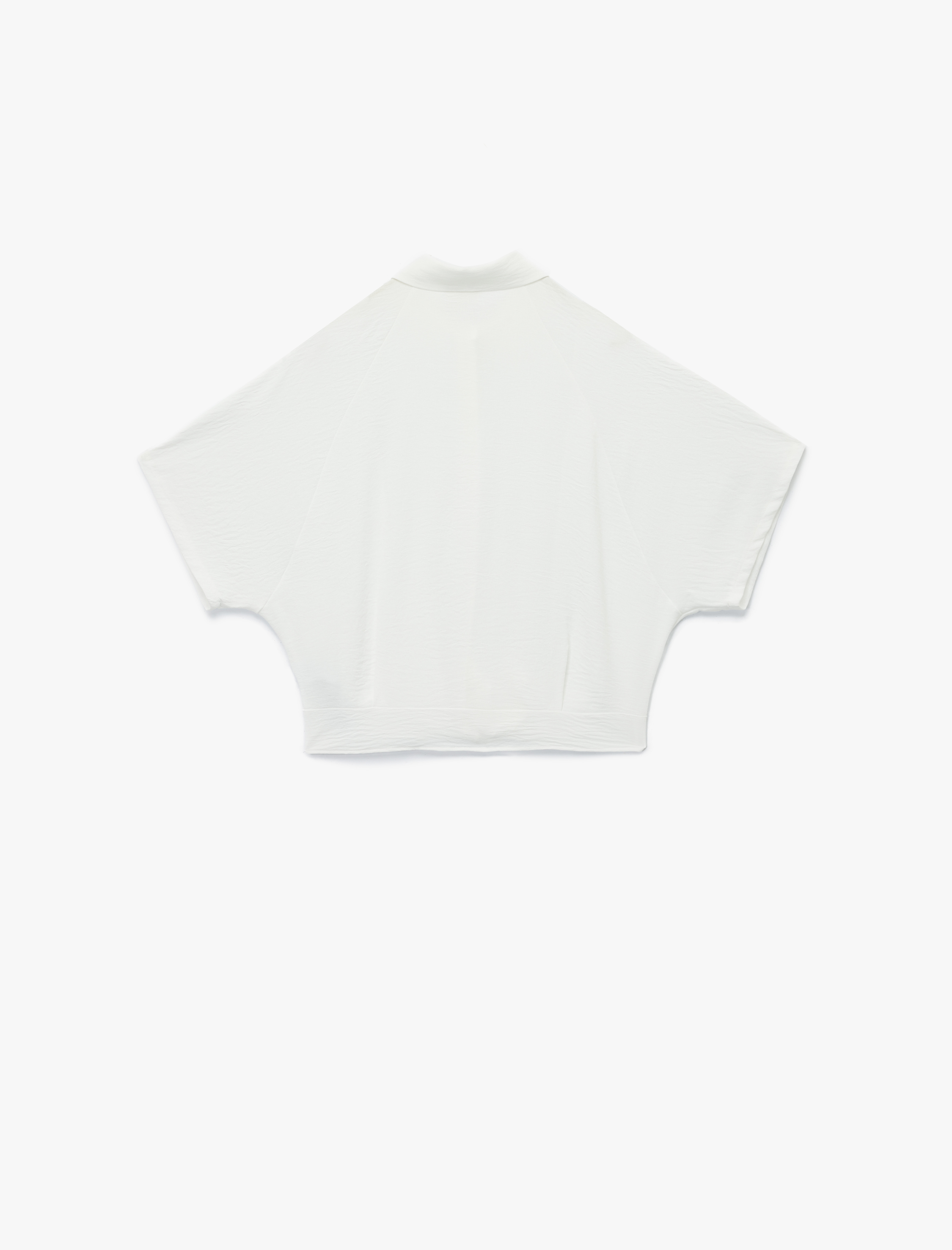   Aerobin Kumaş Önden Bağlama Detaylı Kısa Kollu Crop Gömlek