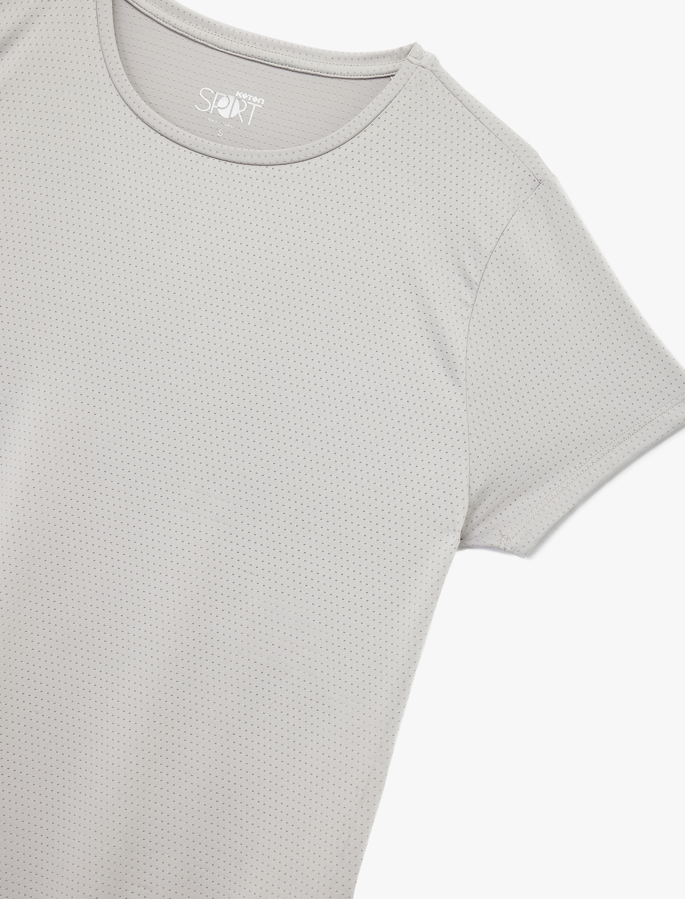   Rahat Kalıp Kısa Kollu Bisiklet Yaka Spor Tişört