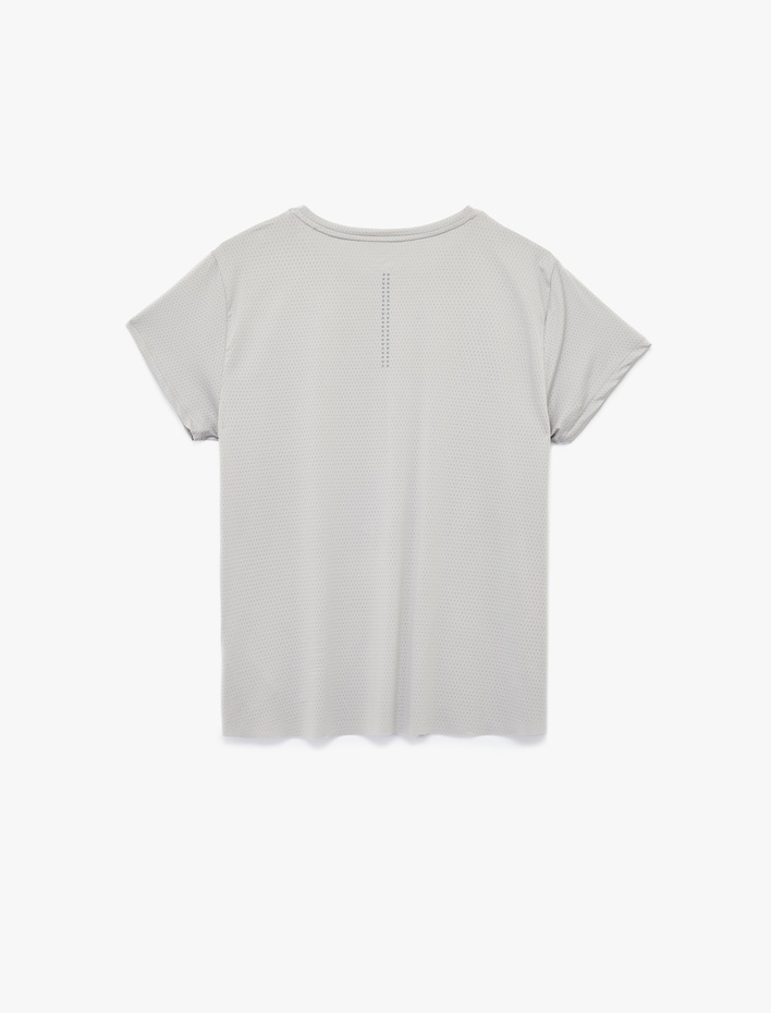  Rahat Kalıp Kısa Kollu Bisiklet Yaka Spor Tişört