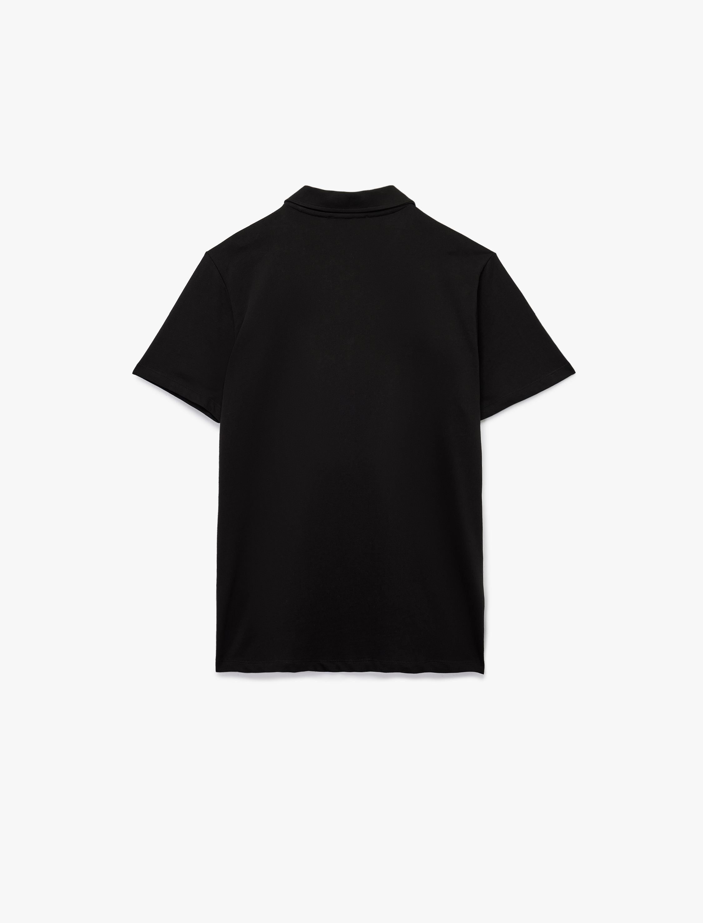   Kısa Kollu Regular Fit Pamuklu Yarım Fermuarlı Tişört