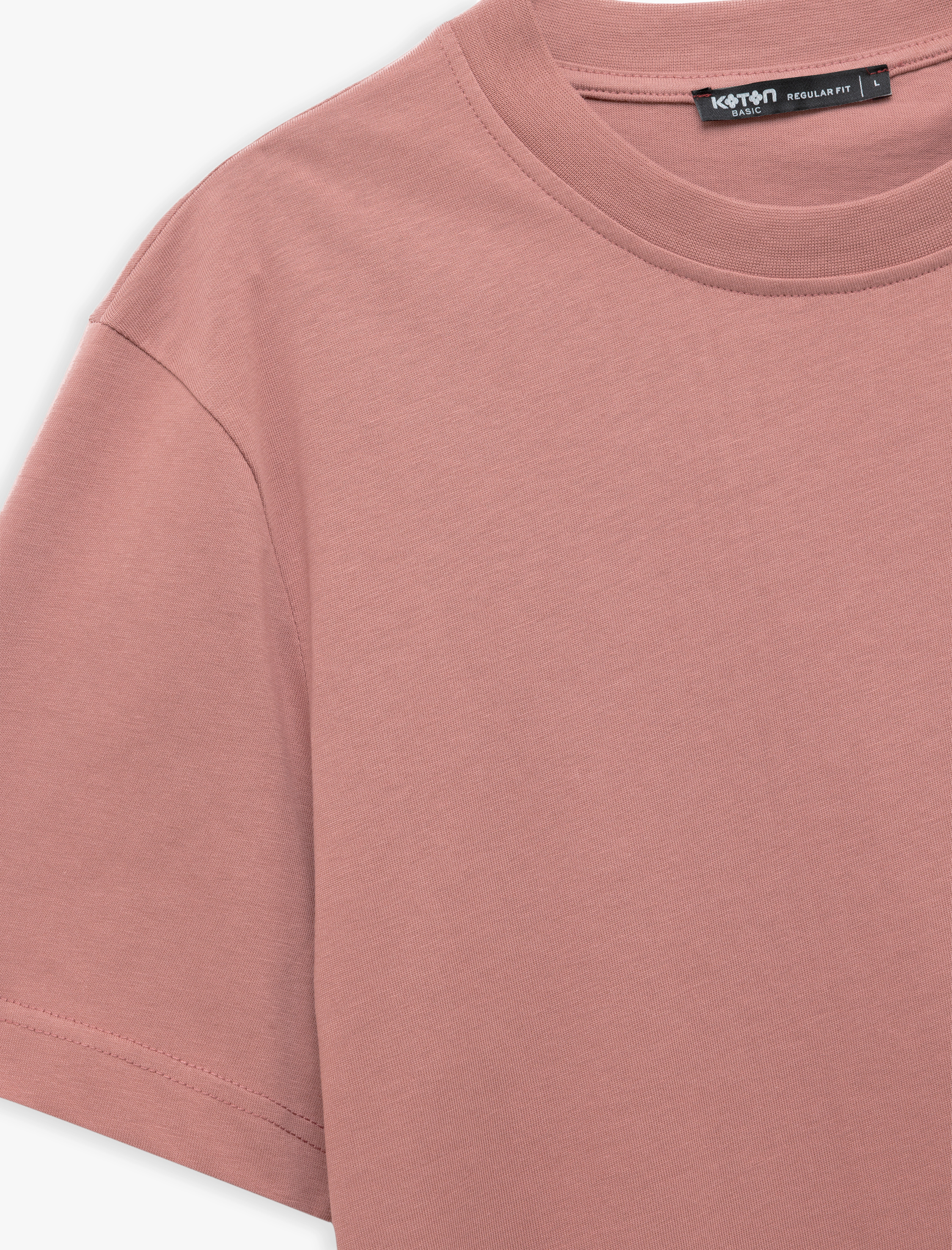   Basic Tişört Regular Fit Kısa Kollu Bisiklet Yaka Pamuklu