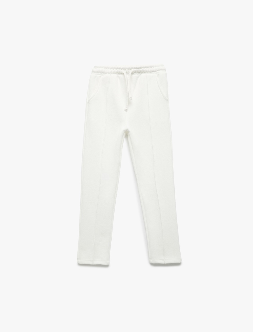  Kız Çocuk Beli Lastikli Cepli Havuç Kesim Basic Pantolon
