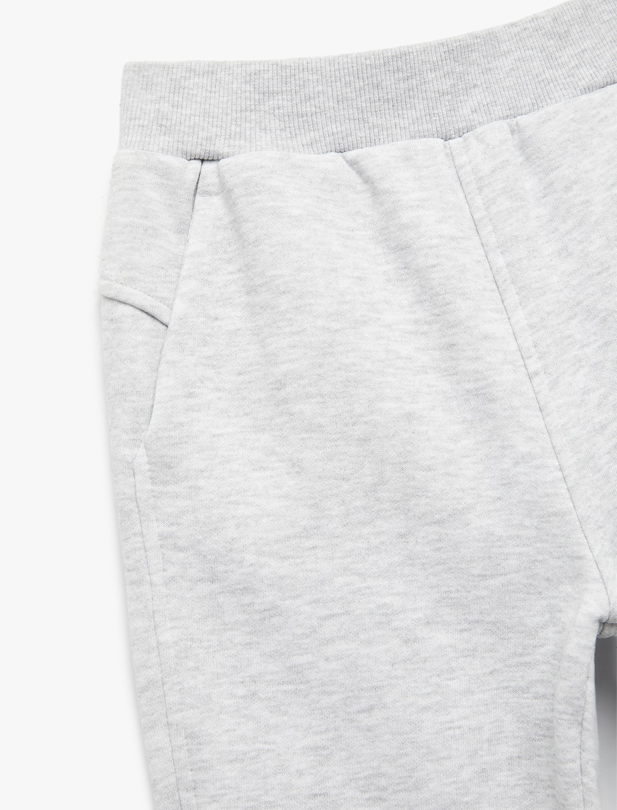  Kız Çocuk Beli Lastikli Cepli Basic Jogger Eşofman Altı
