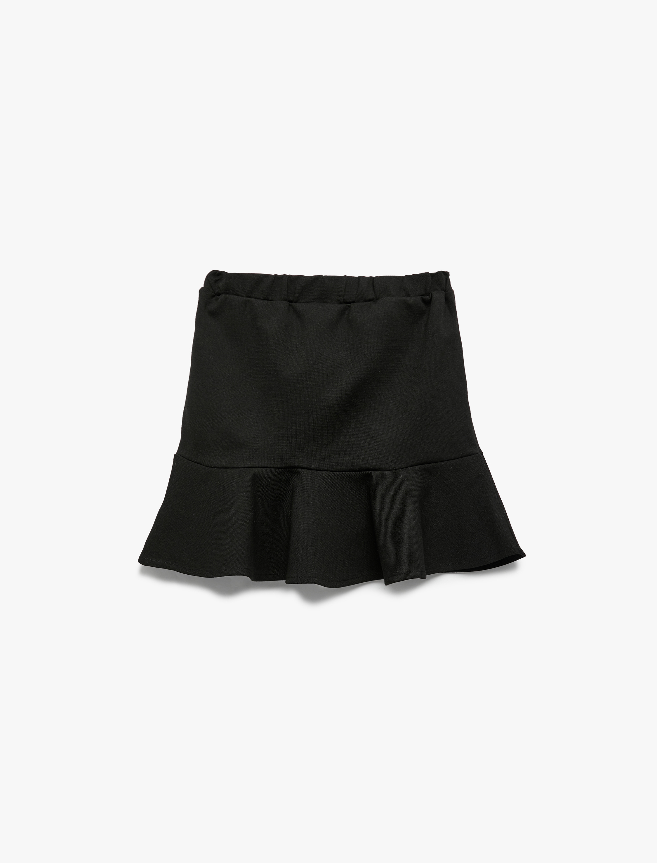  Kız Çocuk Bağlama Detaylı Viskon Karışımlı Volanlı Etek