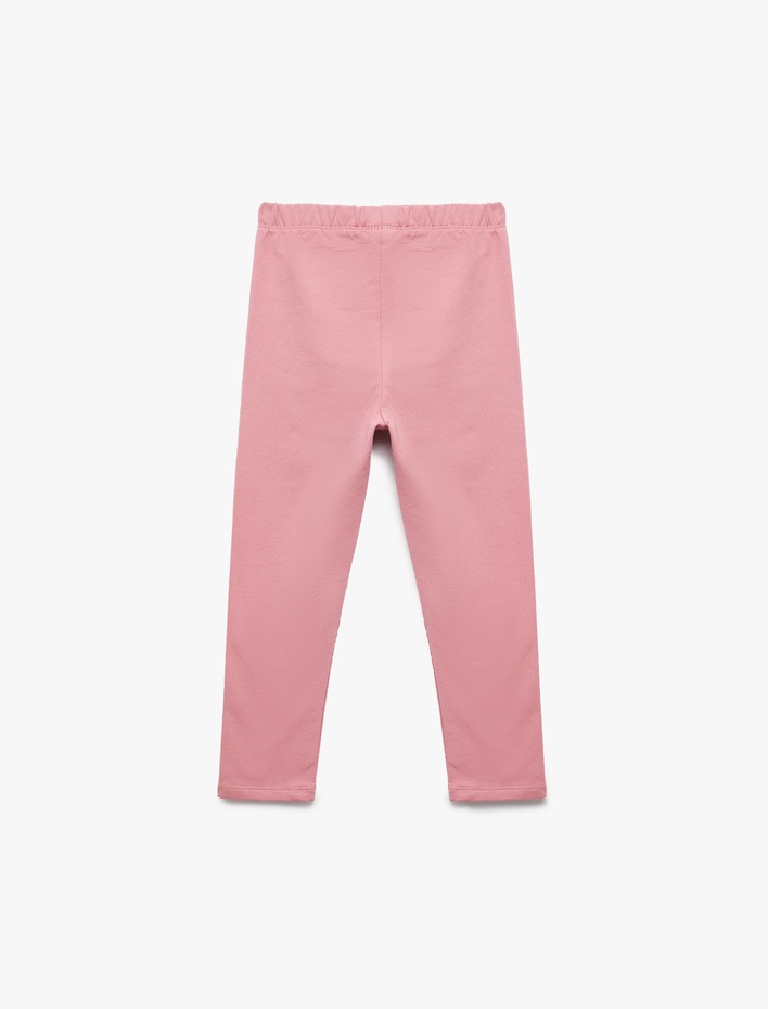 Kız Bebek Pamuklu Beli Lastikli Basic Tayt