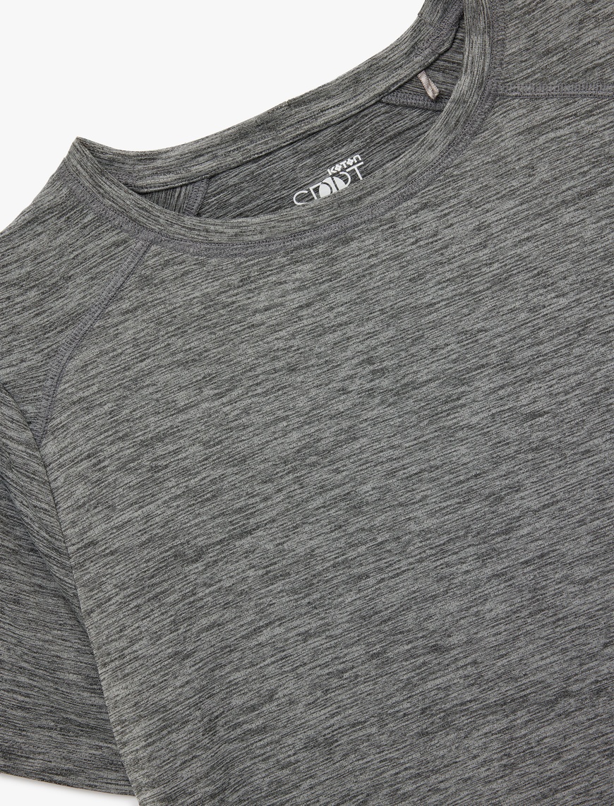   Kısa Kollu Bisiklet Yaka Reglan Kol Basic Spor Tişört