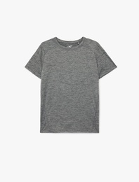 Kısa Kollu Bisiklet Yaka Reglan Kol Basic Spor Tişört