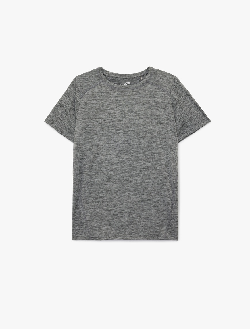   Kısa Kollu Bisiklet Yaka Reglan Kol Basic Spor Tişört