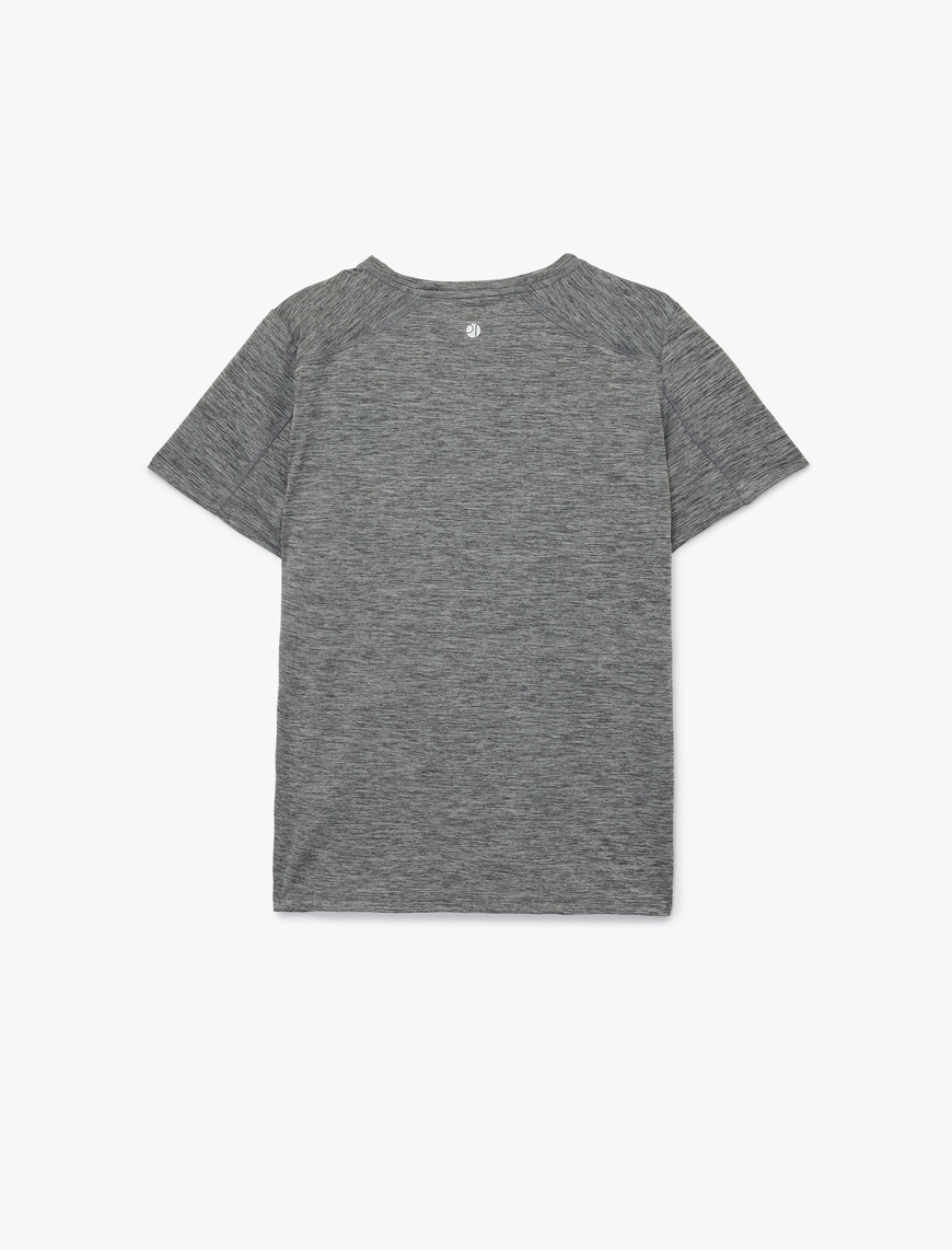   Kısa Kollu Bisiklet Yaka Reglan Kol Basic Spor Tişört