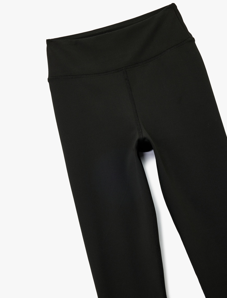   Yüksek Bel Skinny Fit Dikiş Detaylı Spor Tayt