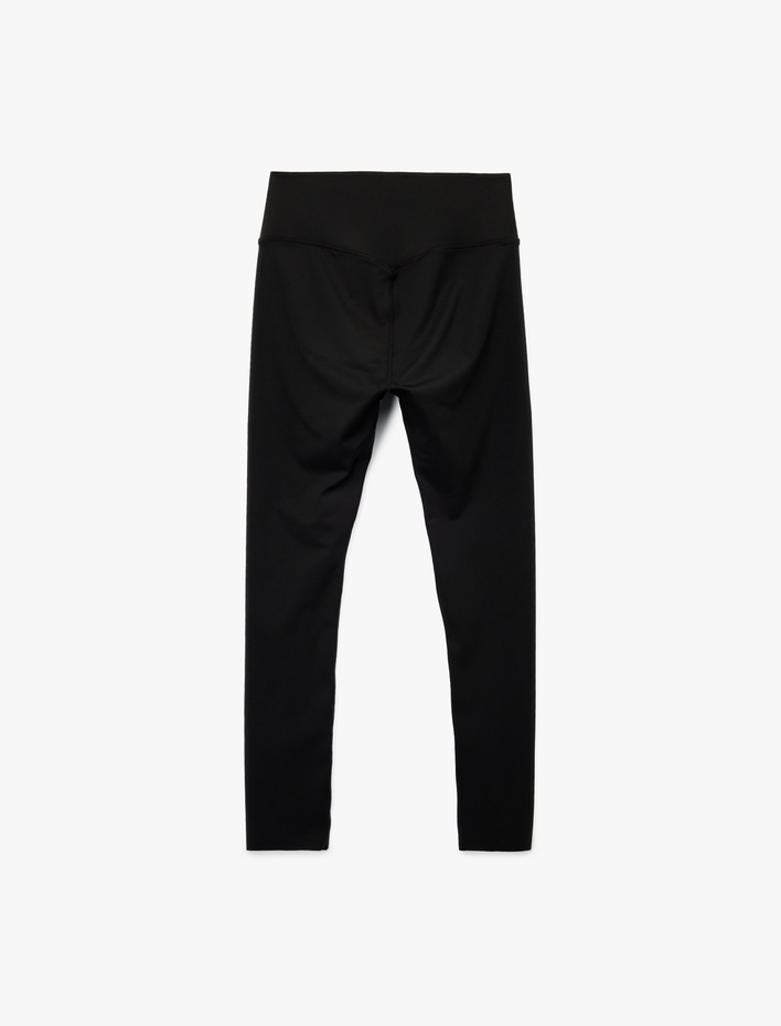  Yüksek Bel Dikiş Detaylı Slim Fit Spor Tayt