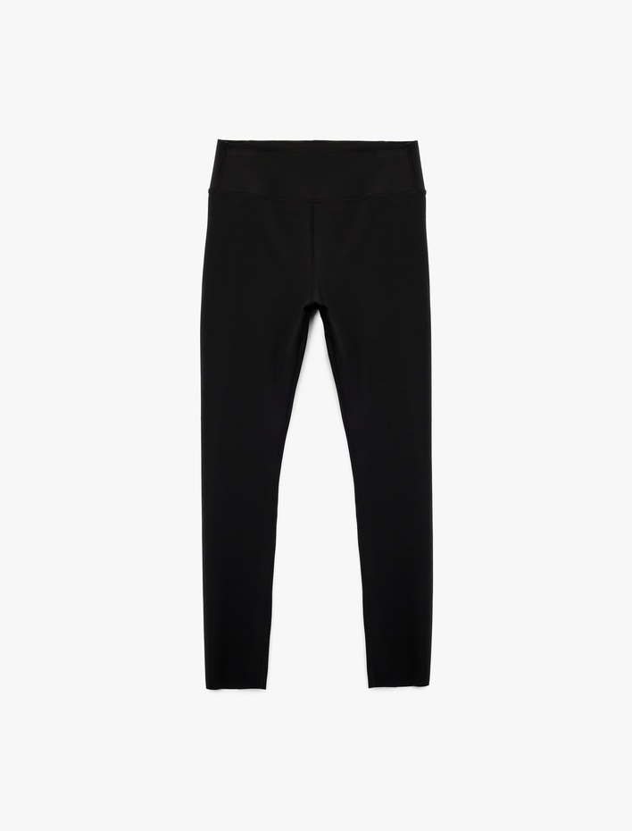  Yüksek Bel Dikiş Detaylı Slim Fit Spor Tayt