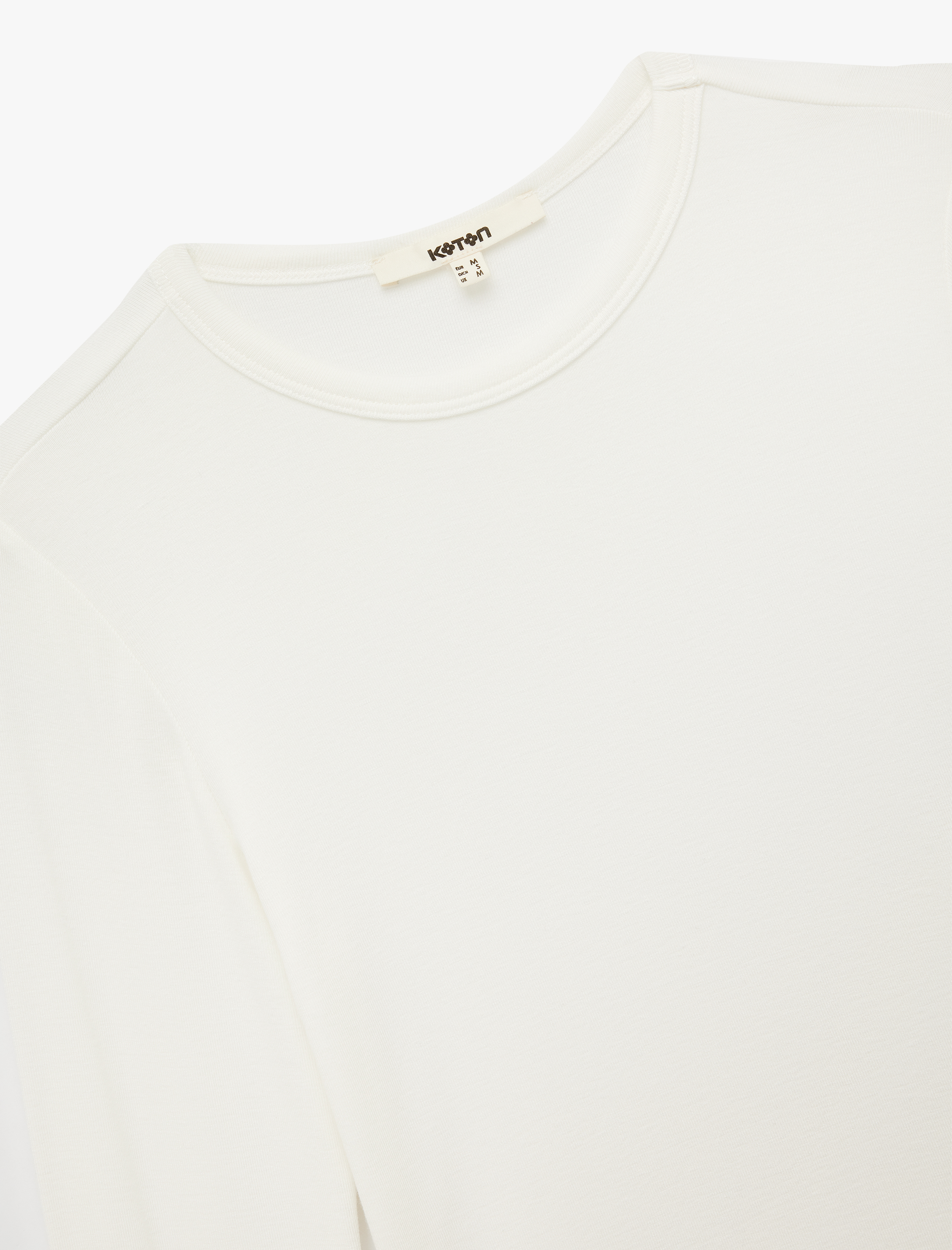   Slim Fit Uzun Kollu Bisiklet Yaka Viskon Tişört