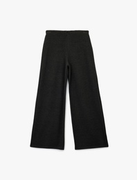 Modal Kumaş Düz Geniş Paça Kumaş Pantolon