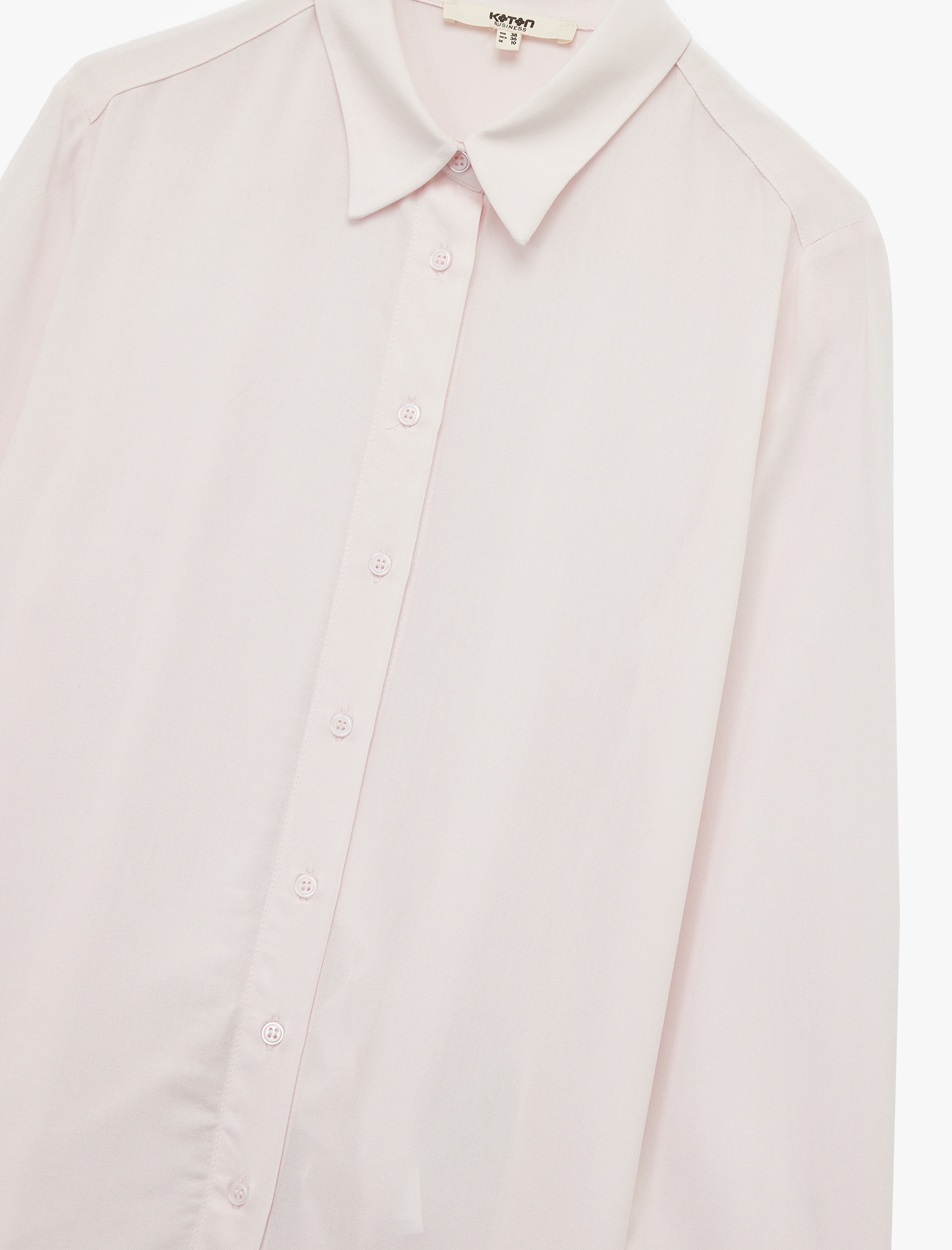   Regular Fit Uzun Kollu Klasik Yaka Viskon Gömlek