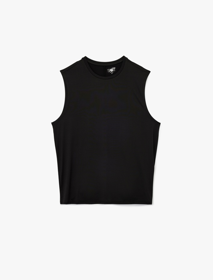  Bisiklet Yaka Rahat Kesim Basic Spor Kolsuz Tişört