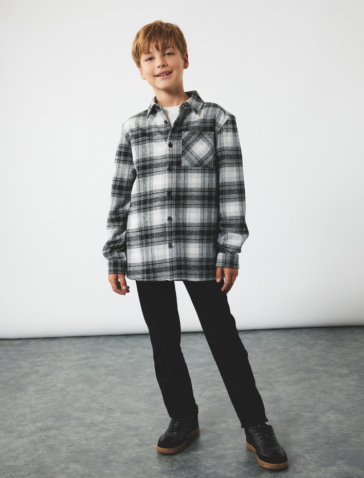 Erkek Çocuk Pamuklu Ayarlanabilir Lastikli Slim Fit Denim Pantolon
