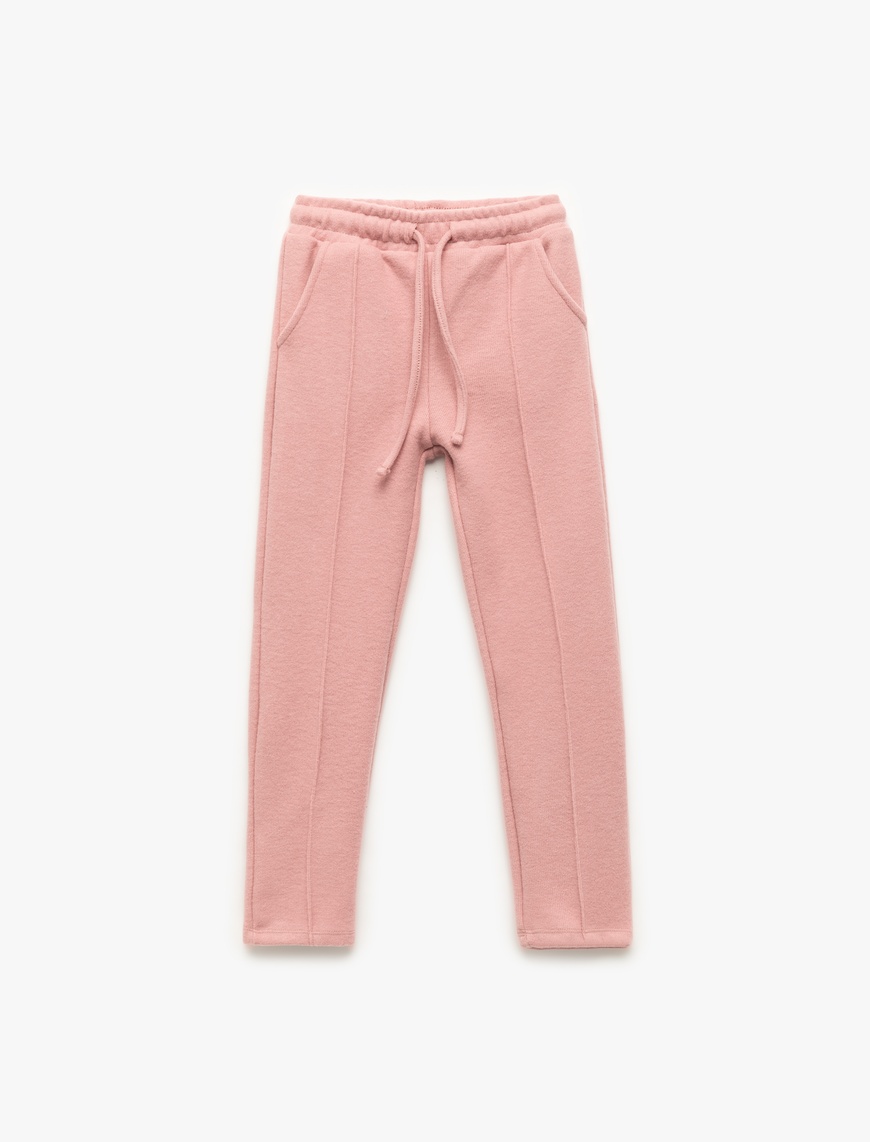  Kız Çocuk Beli Lastikli Cepli Havuç Kesim Basic Pantolon