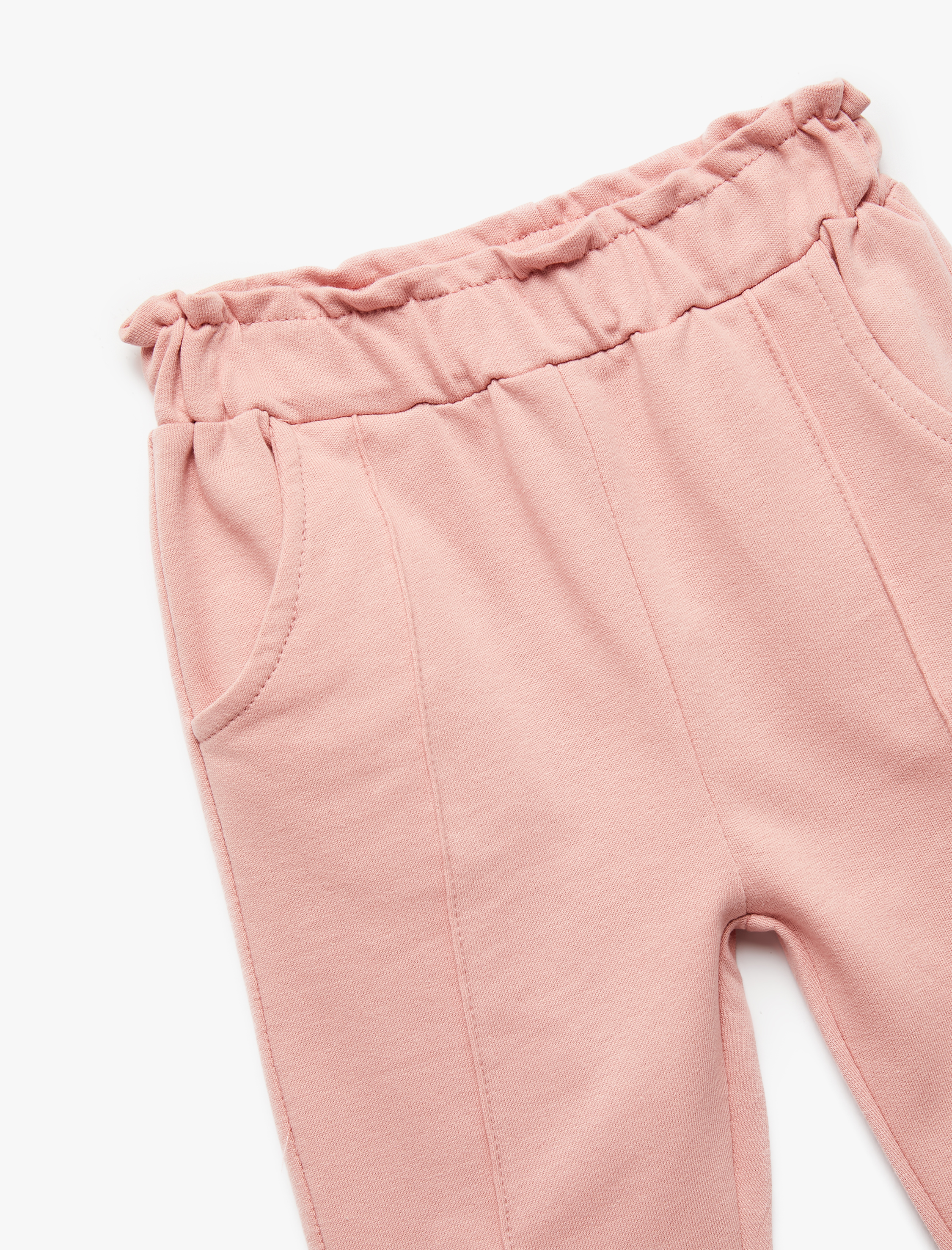  Kız Bebek Pamuklu Şardonlu Cepli Jogger Eşofman Altı