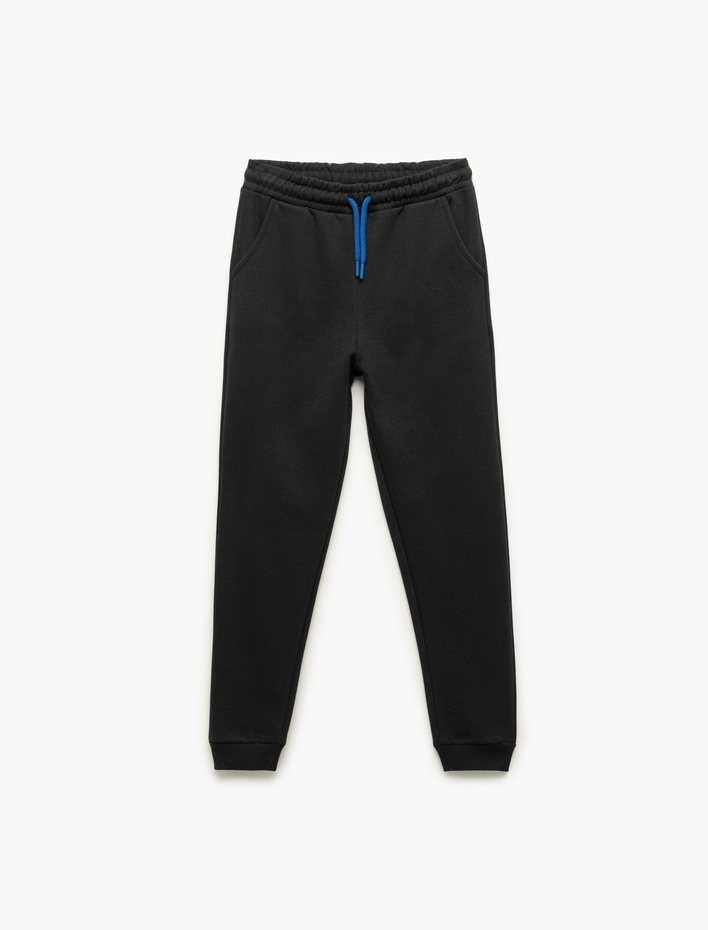Erkek Çocuk Şardonlu Cepli Basic Jogger Eşofman Altı