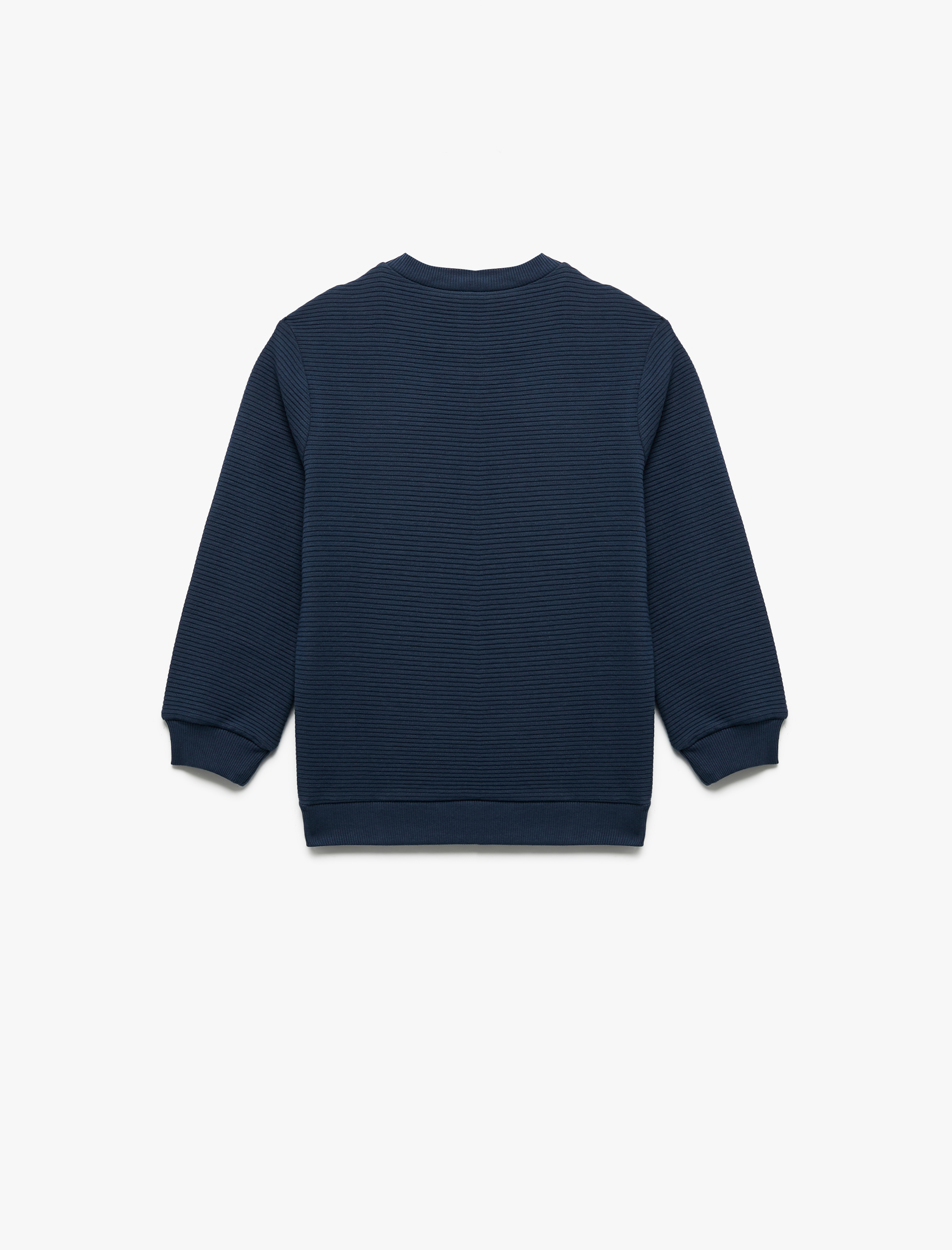  Erkek Çocuk Pamuklu Uzun Kollu Bisiklet Yaka Basic Sweatshirt