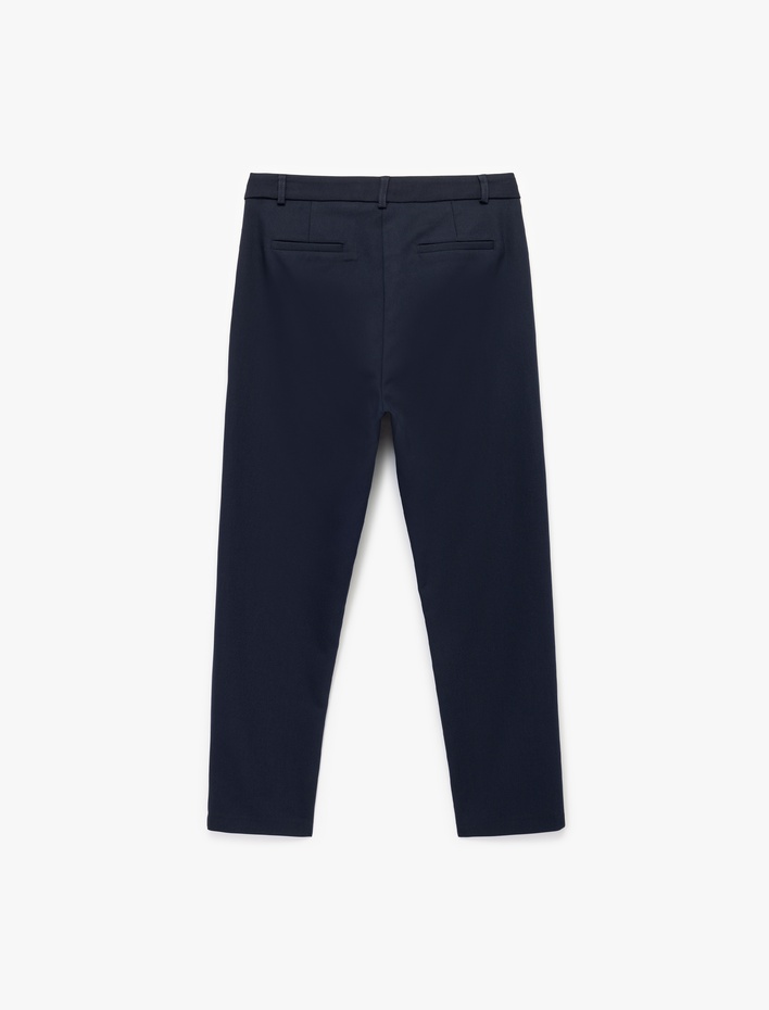  Normal Bel Yan Cepli Kumaş Cigarette Pantolon