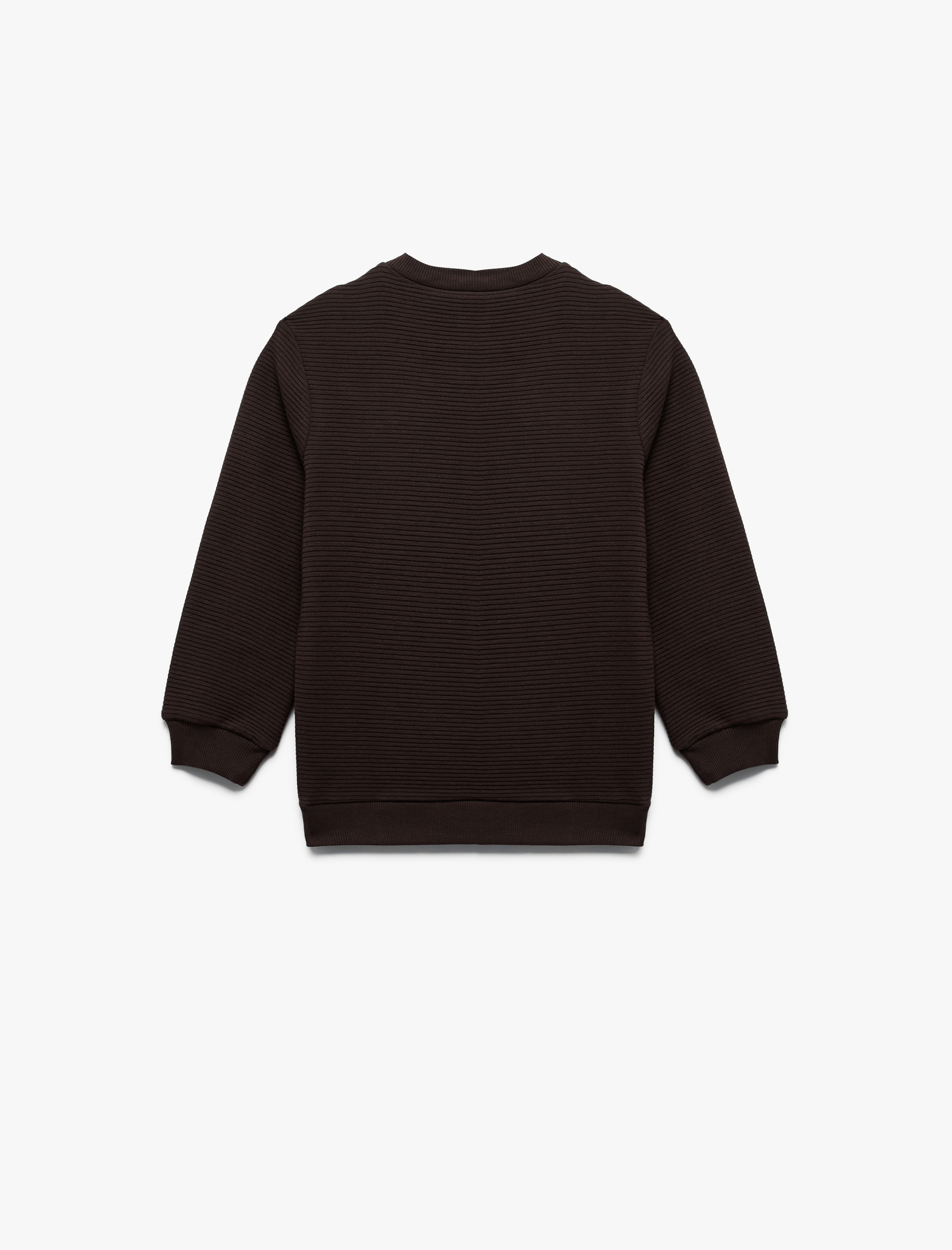  Erkek Çocuk Pamuklu Uzun Kollu Bisiklet Yaka Basic Sweatshirt