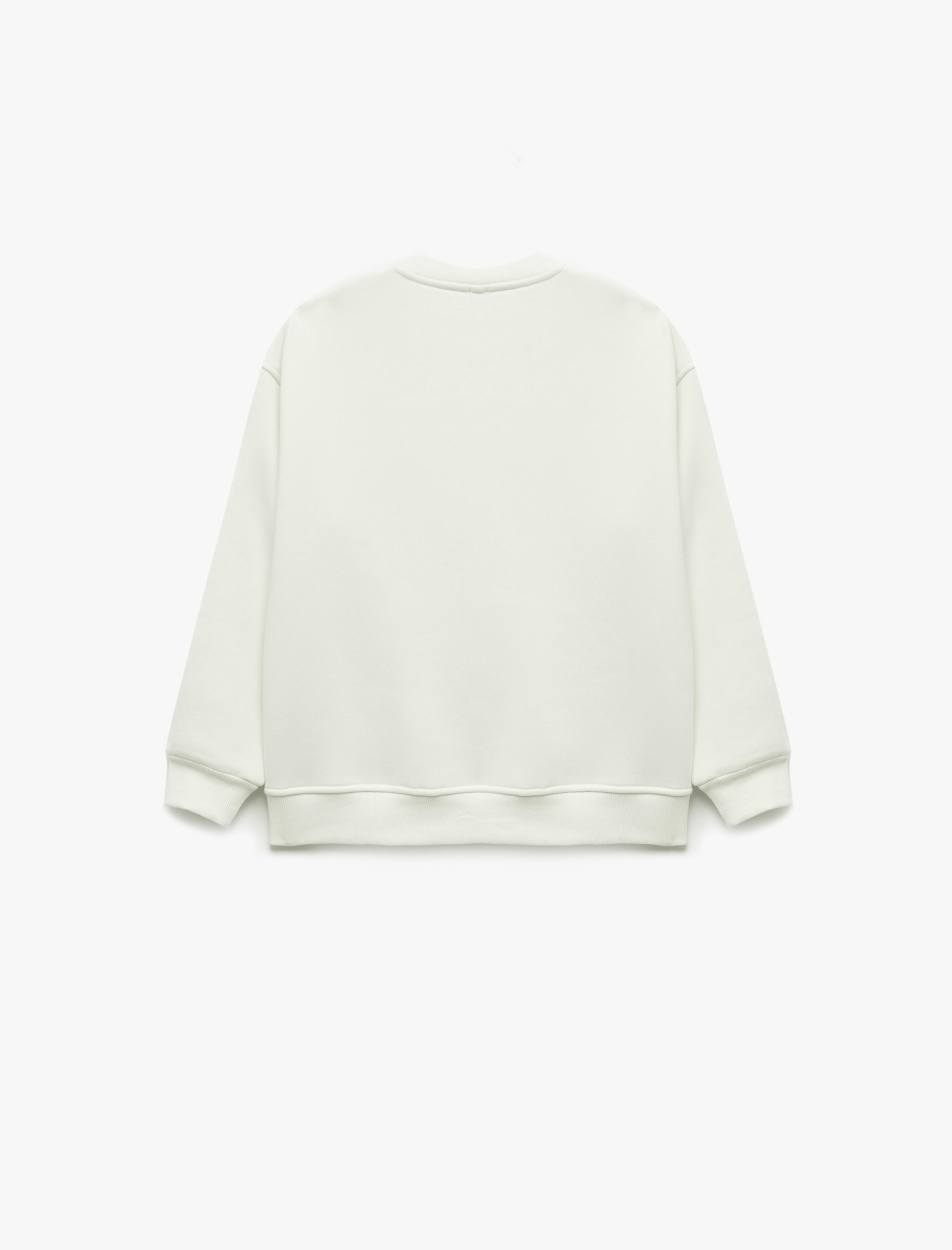  Kız Çocuk Şardonlu Uzun Kollu Bisiklet Yaka Sweatshirt