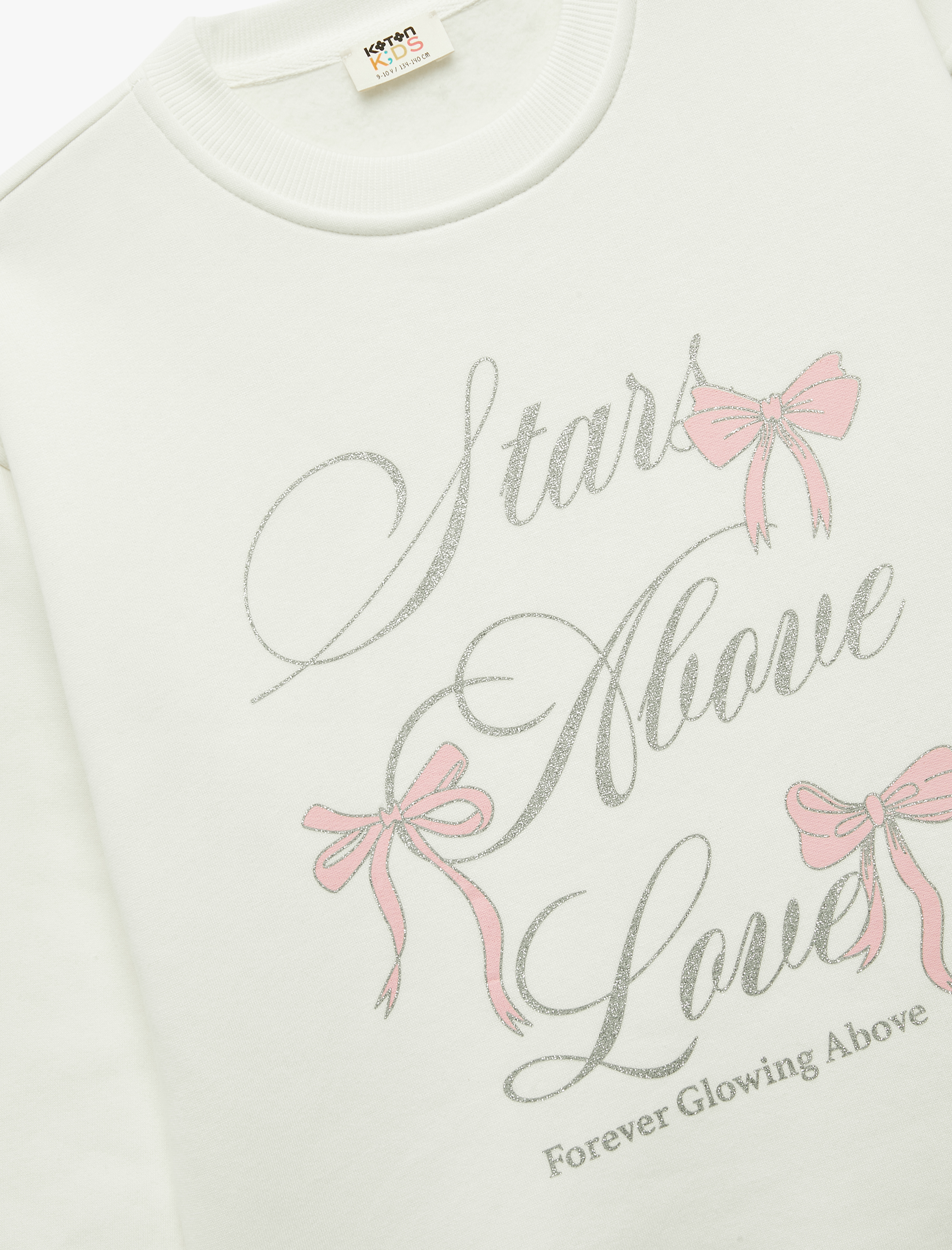  Kız Çocuk Şardonlu Uzun Kollu Bisiklet Yaka Sweatshirt