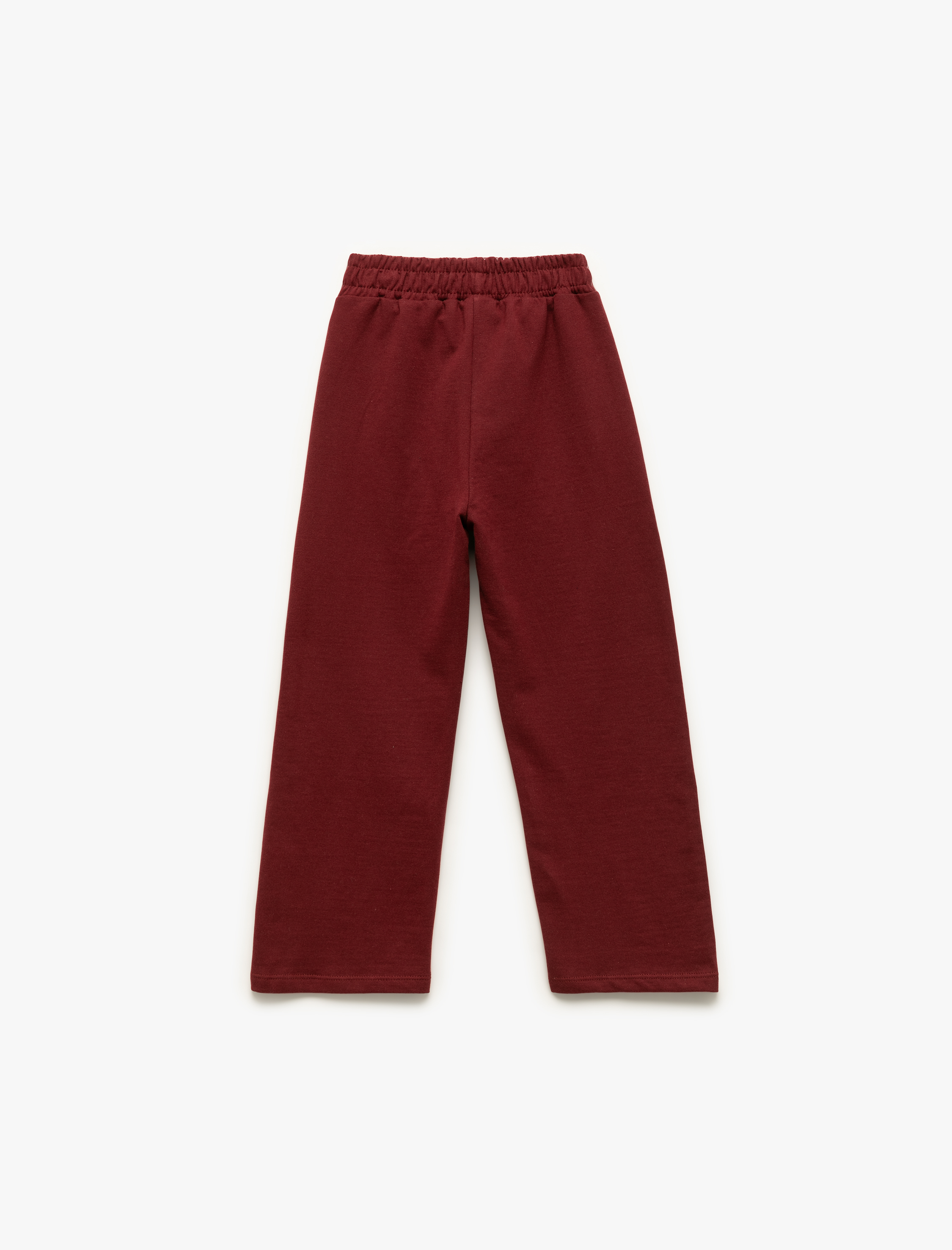  Kız Bebek Şardonlu Çiçek Baskılı Pamuklu Geniş Paça Eşofman Altı