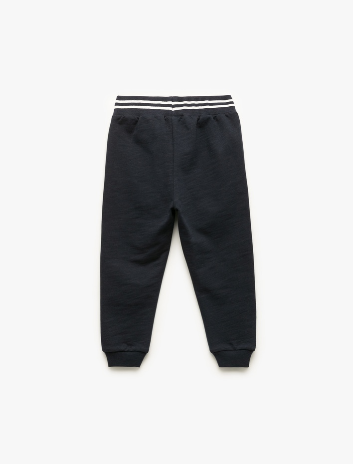 Erkek Bebek Şardonlu Beli Bağcıklı Jogger Eşofman Altı