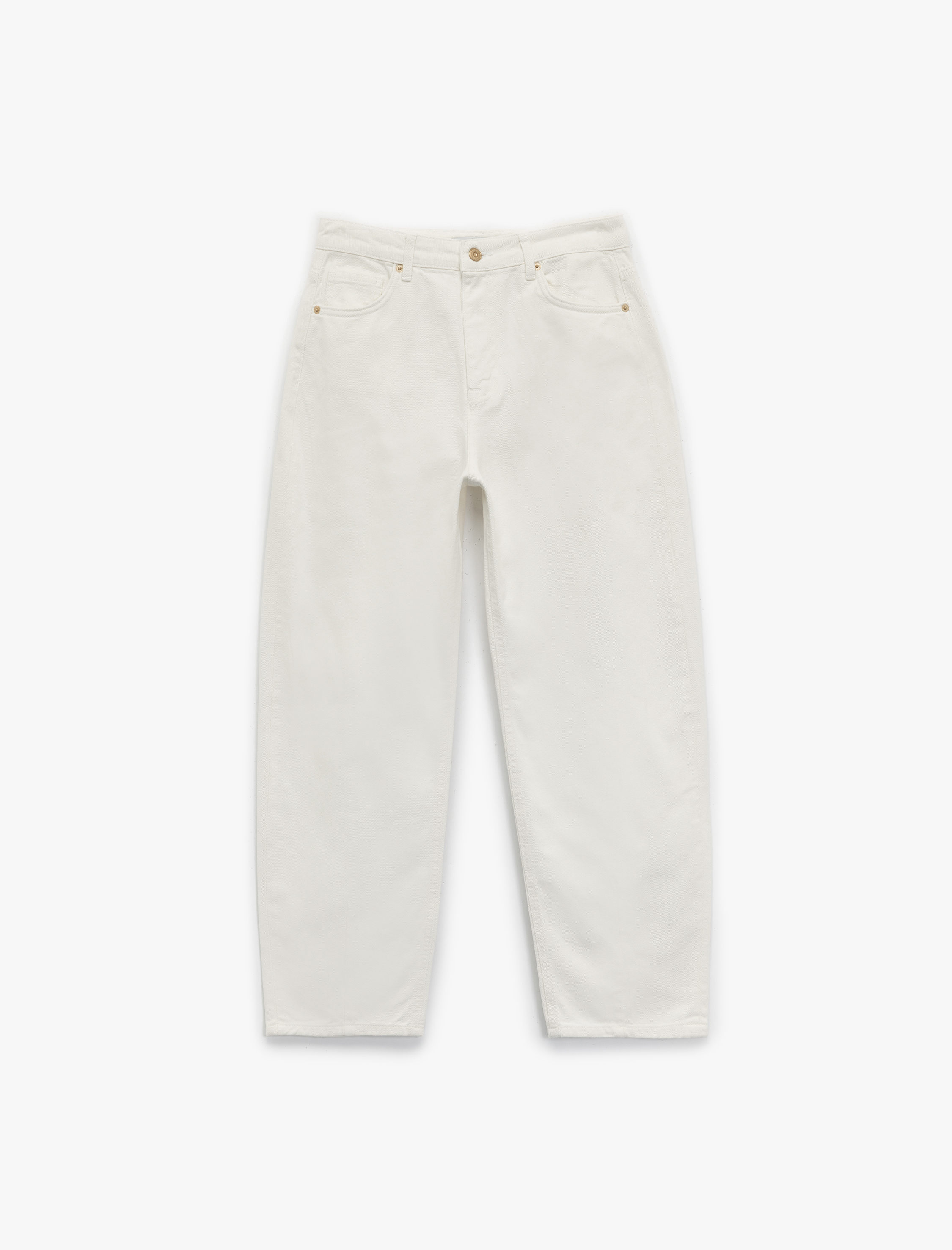 Pamuklu Cep Detaylı Rahat Kesim Barrel Fit Jean Pantolon