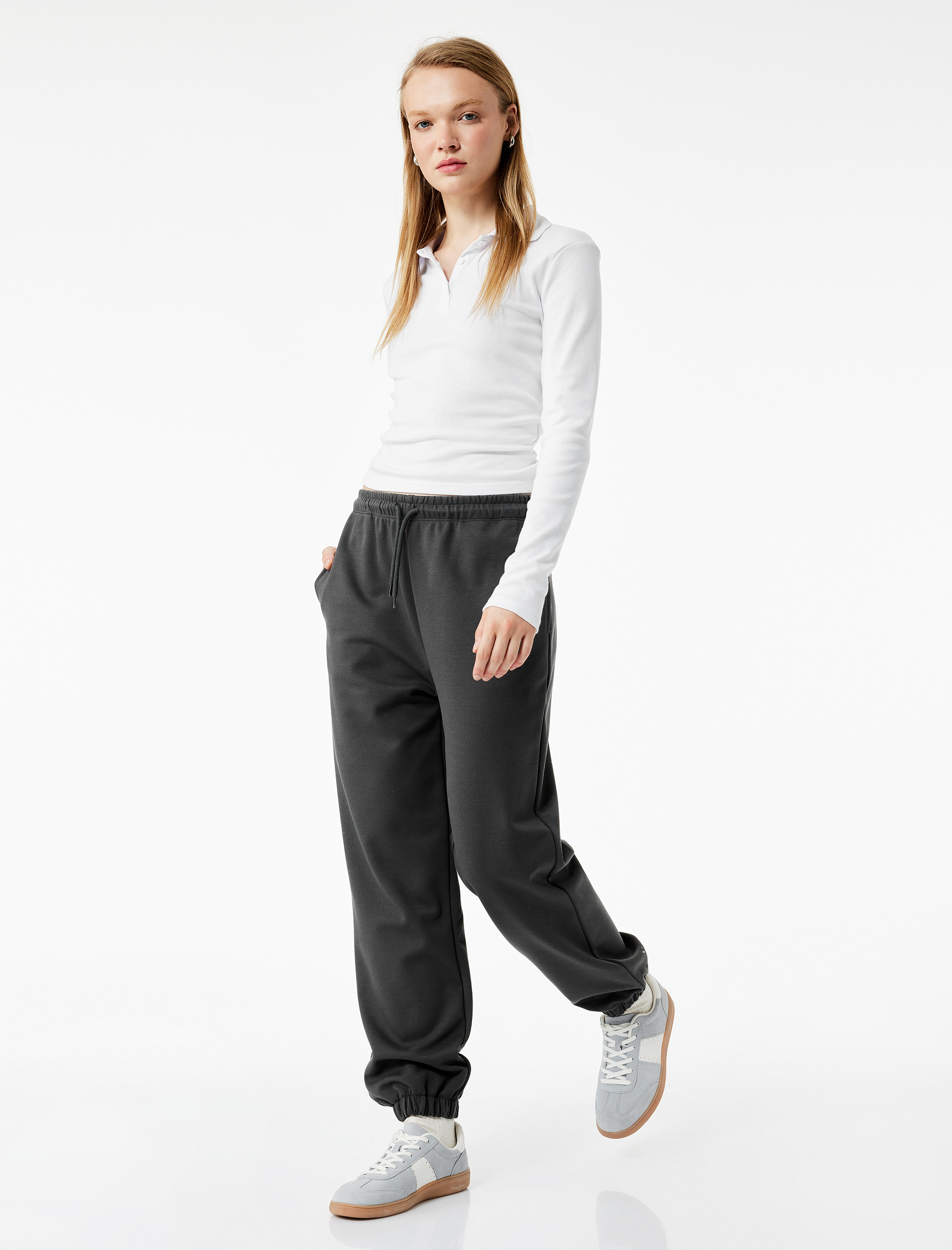   Beli Bağcıklı Cep Detaylı Jogger Eşofman Altı