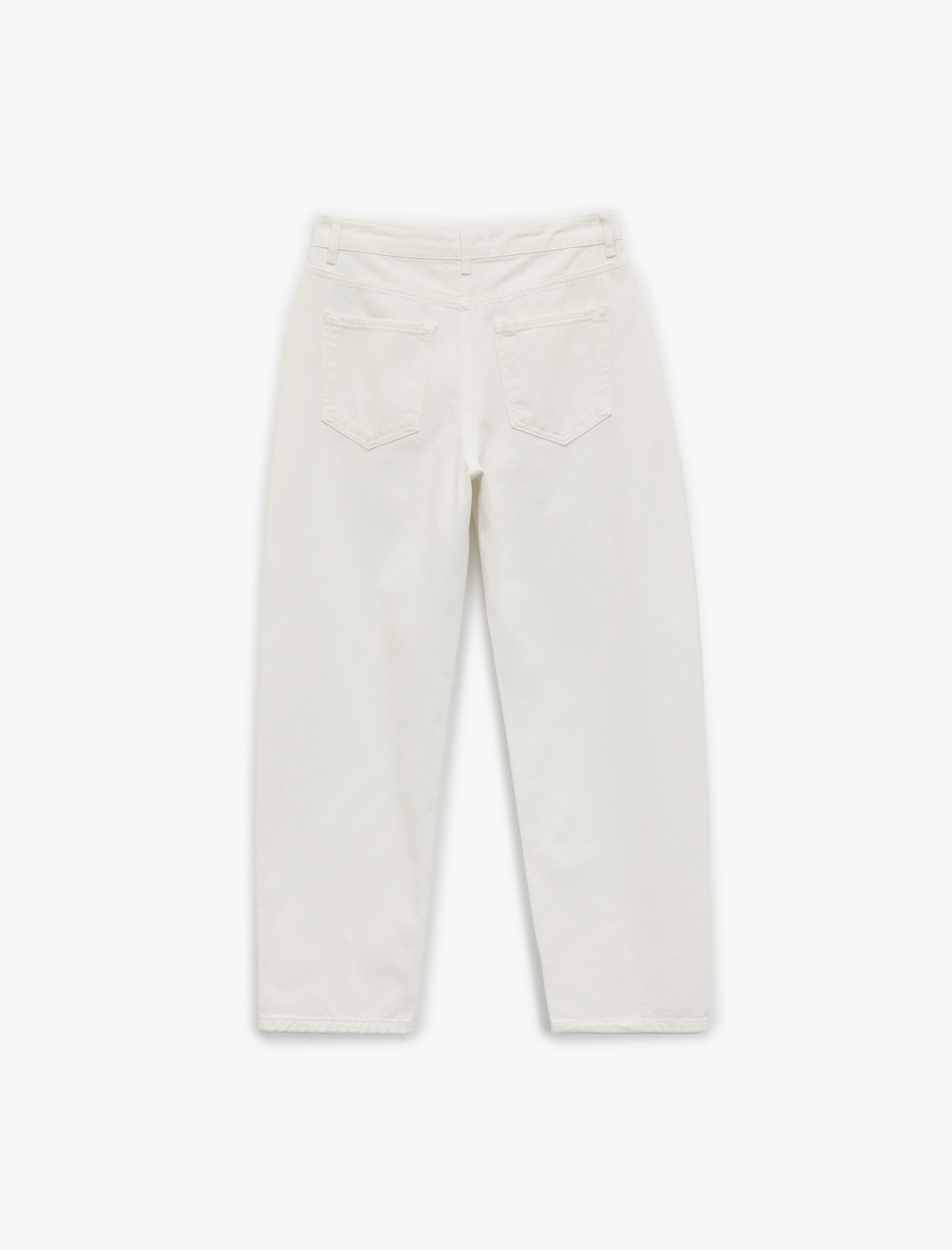 Pamuklu Cep Detaylı Rahat Kesim Barrel Fit Jean Pantolon