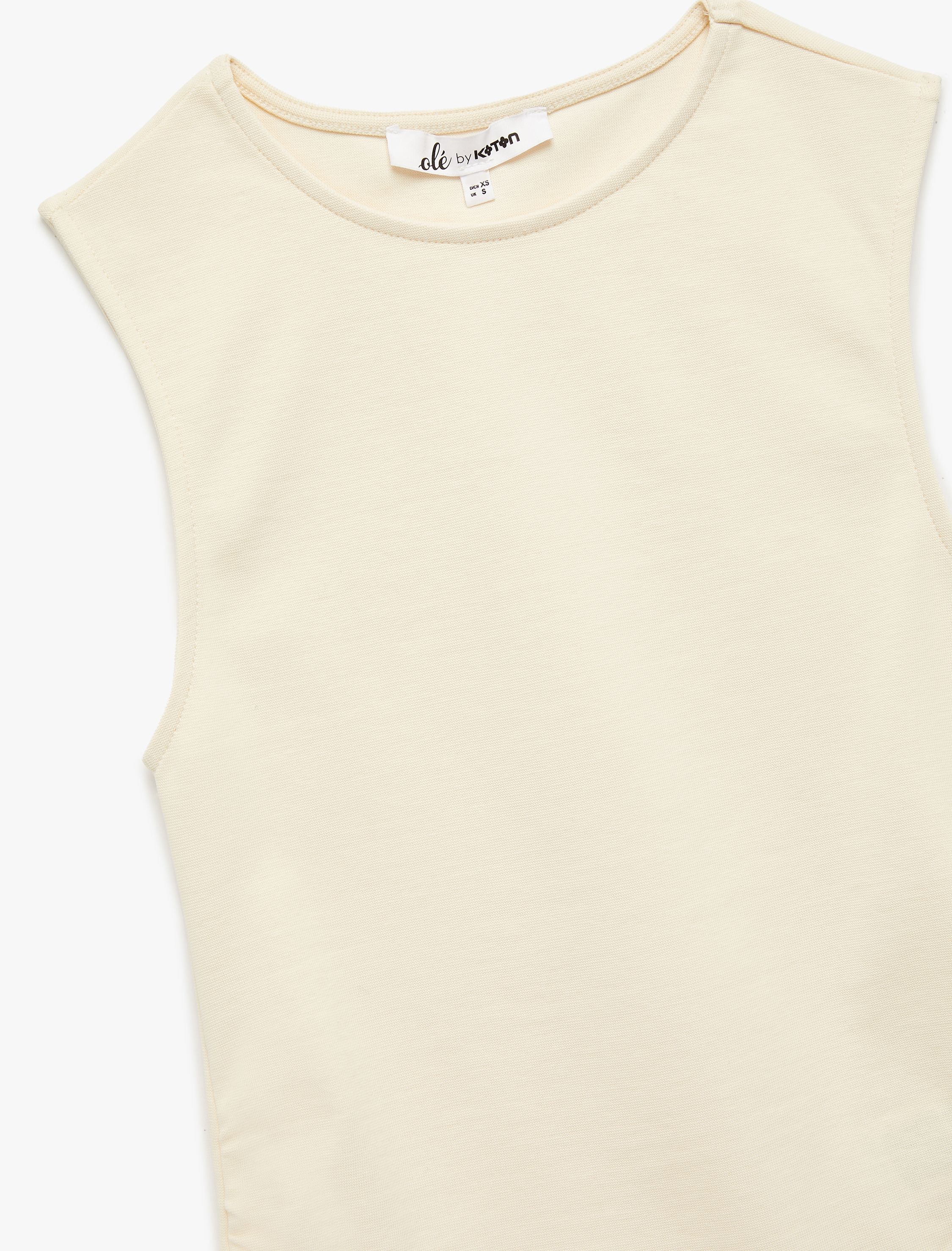   Bisiklet Yaka Pamuklu Kolsuz Bluz