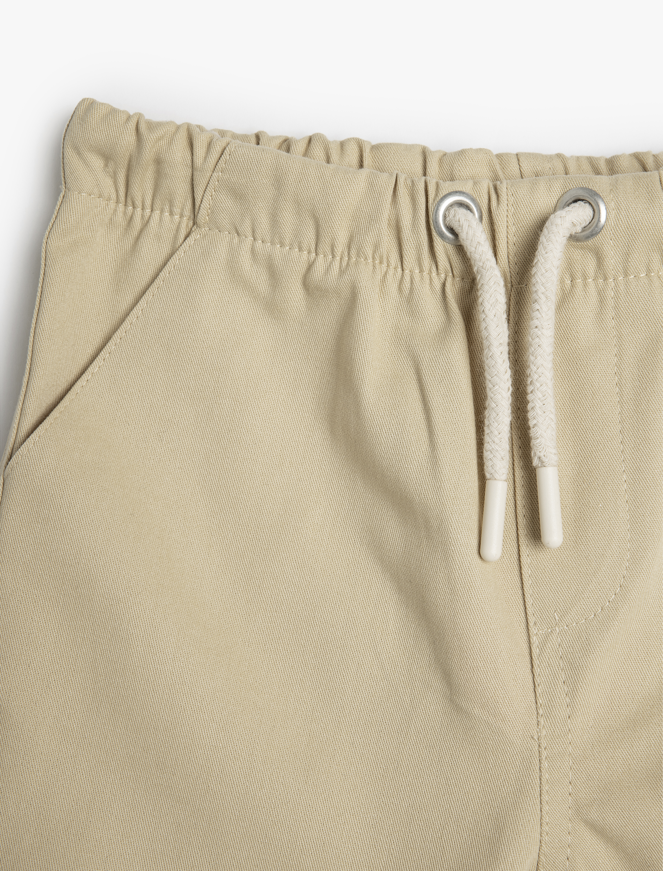  Erkek Bebek Pamuklu Cep Detaylı Beli Bağlamalı Basic Şort