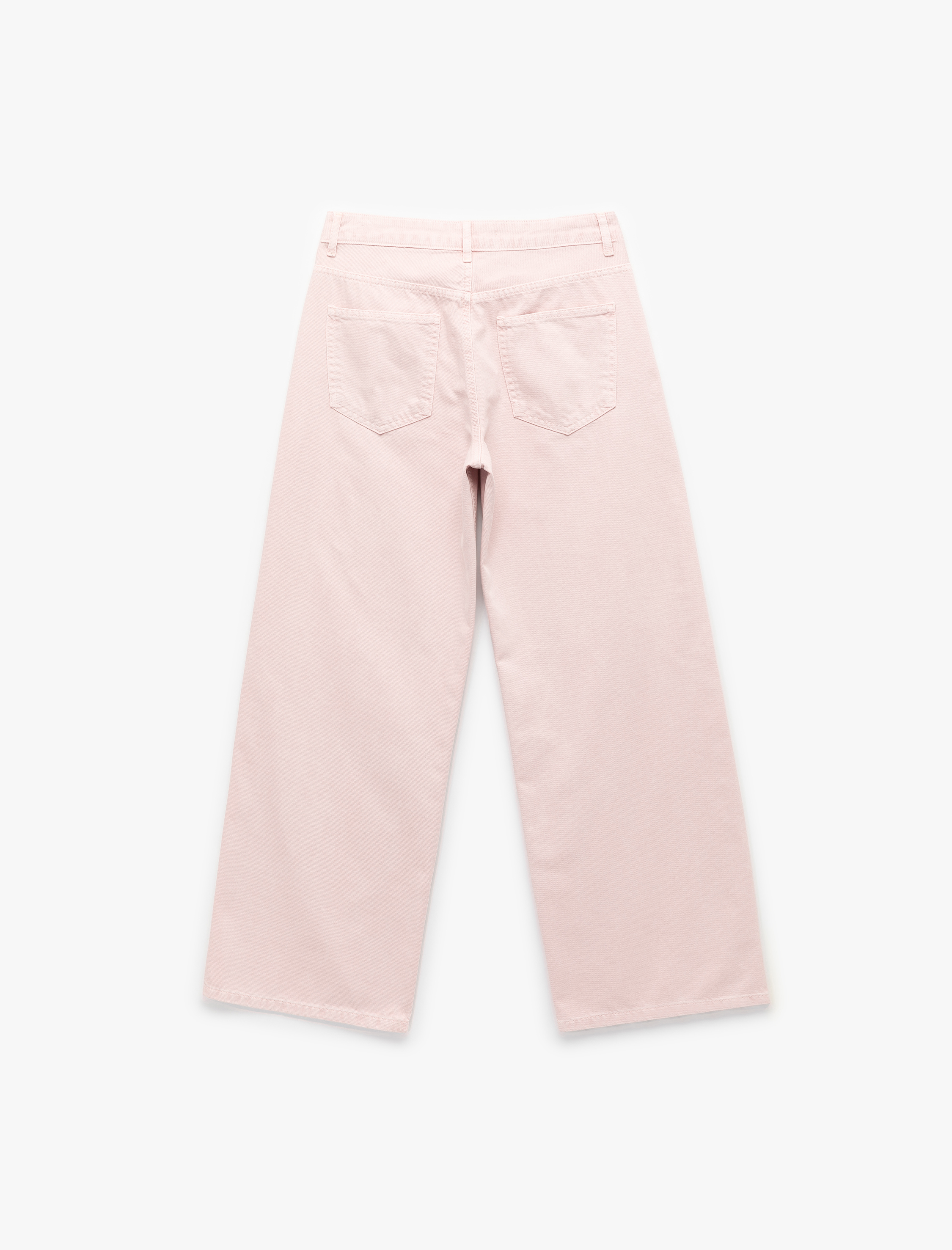   Pamuklu Bol Kesim Geniş Paça Jean Pantolon - Loose Straight Fit Jean