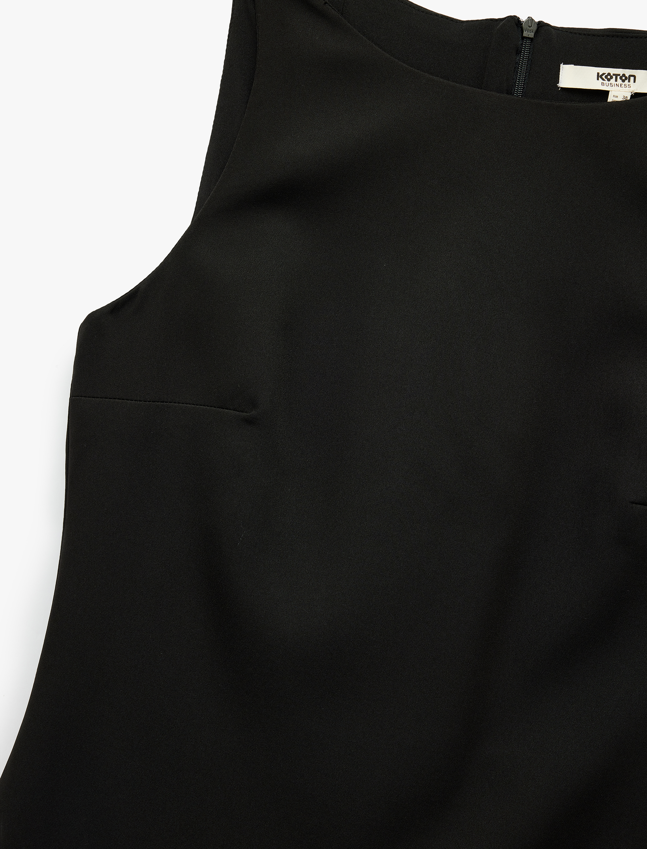   Kolsuz Bisiklet Yaka Balon Kesim Mini Elbise