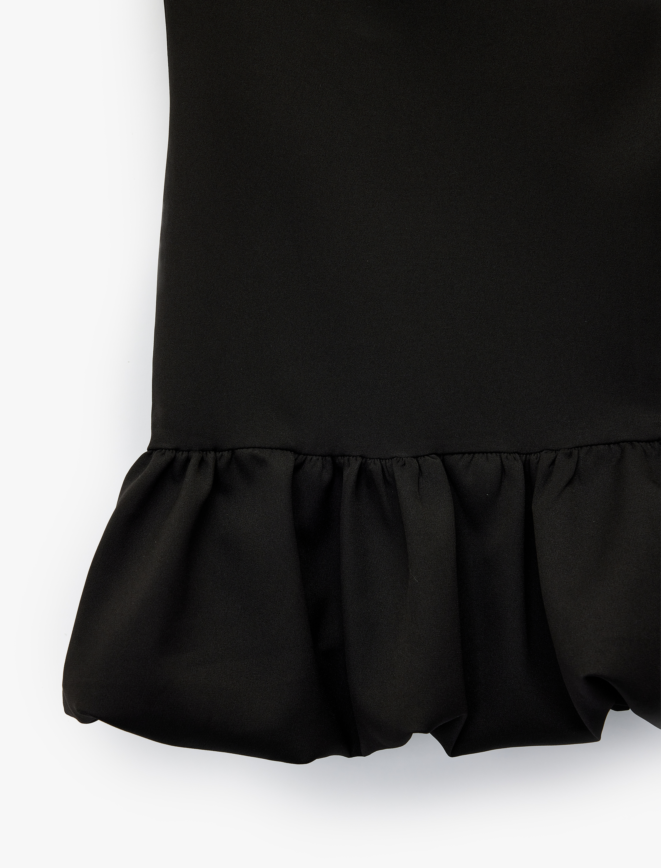   Kolsuz Bisiklet Yaka Balon Kesim Mini Elbise