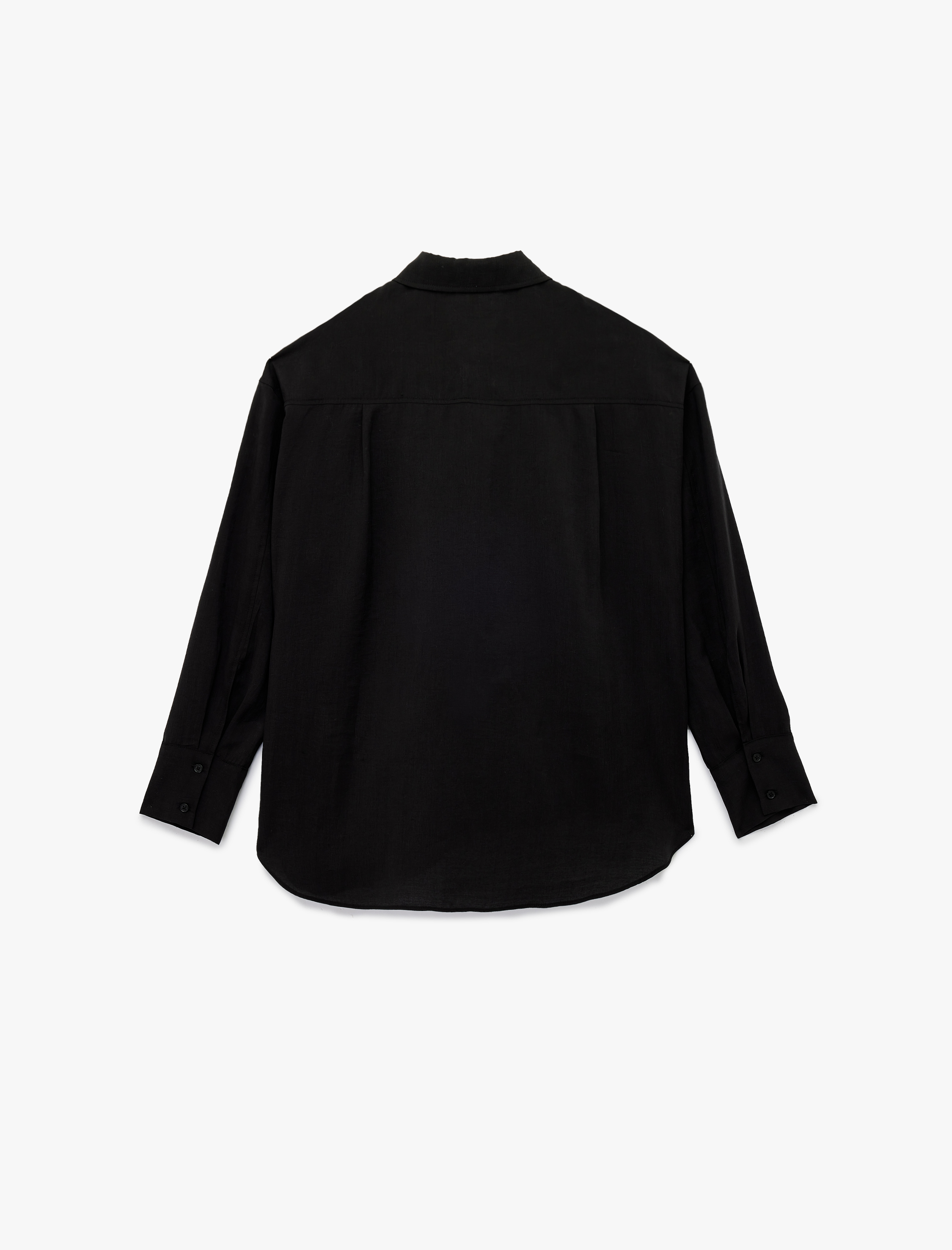   Klasik Yaka Uzun Kollu Oversize Gömlek