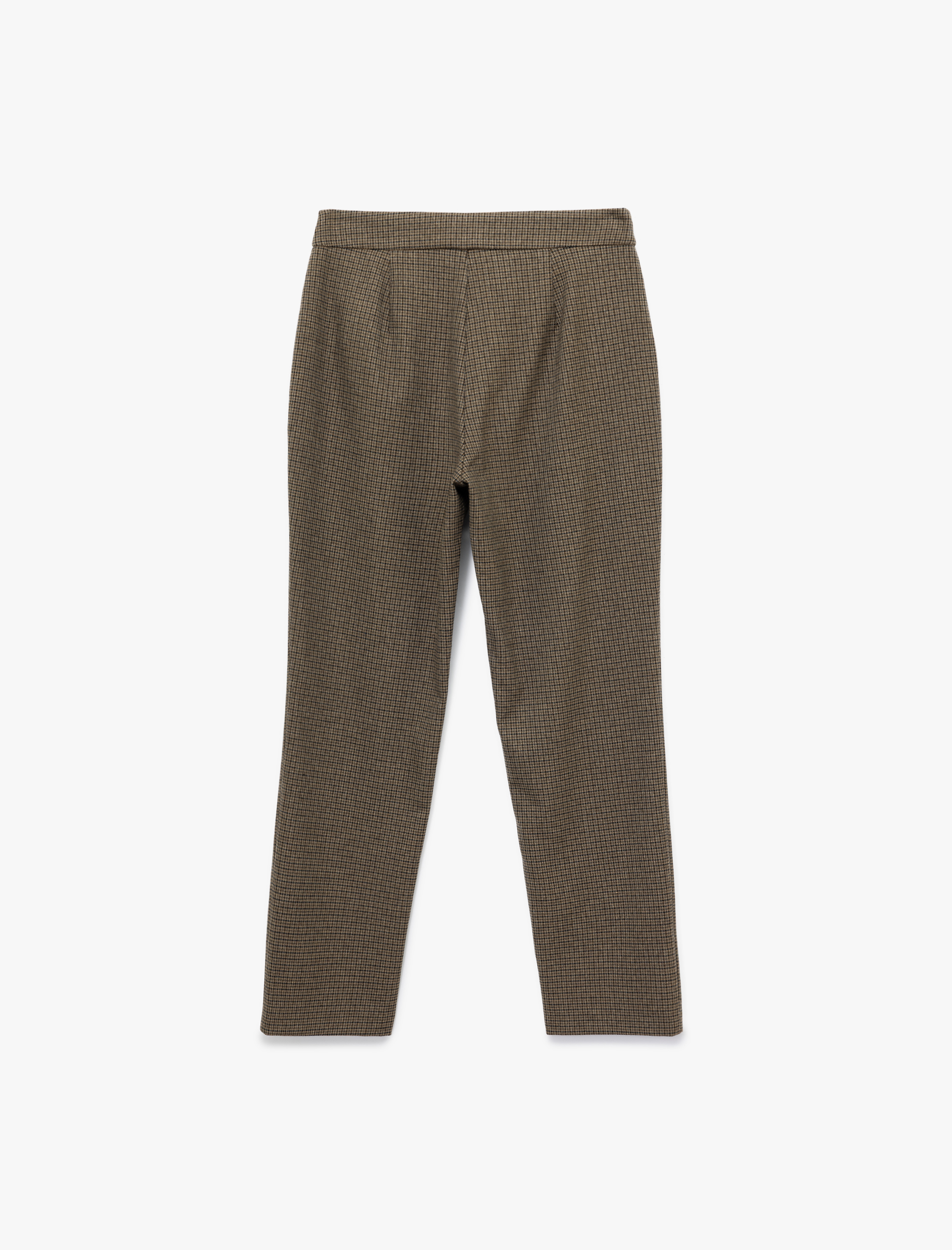   Regular Fit Normal Bel Ekose Cigarette Pantolon